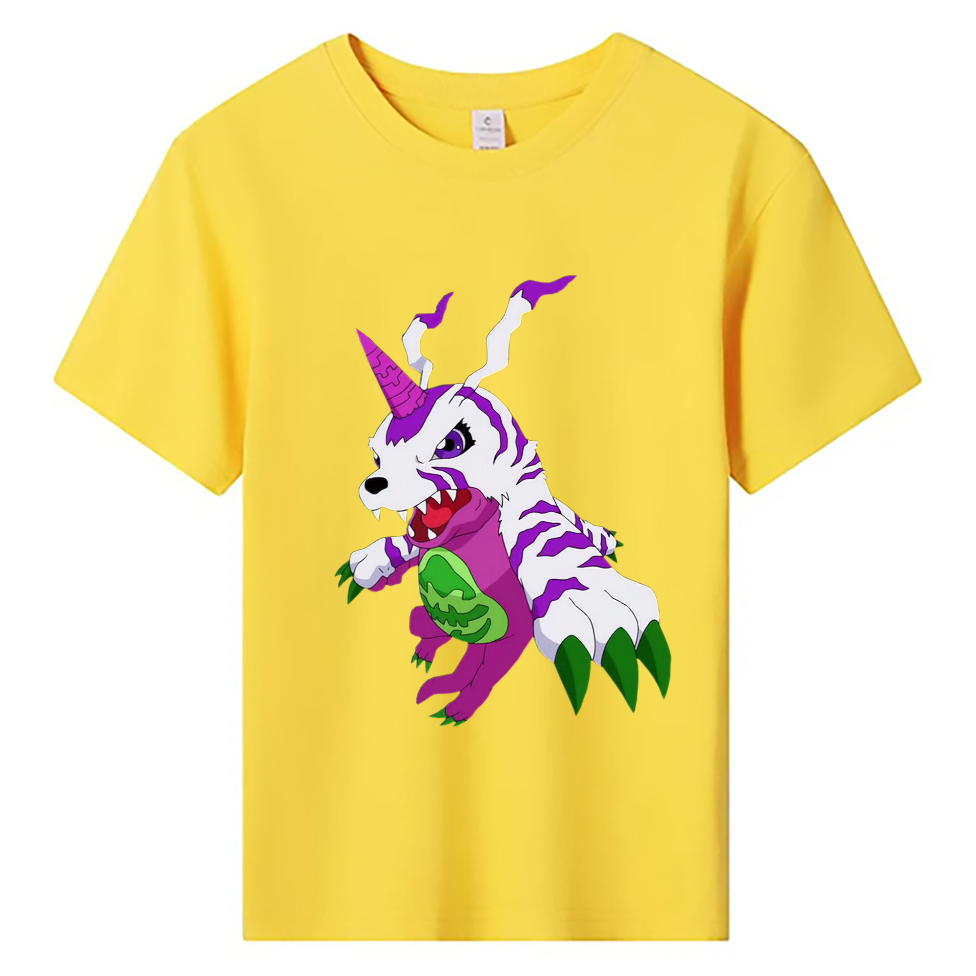 （画像用） Digimon デジタルモンスター/デジモン 綿100％キッズTシャツ（フロントプリント）