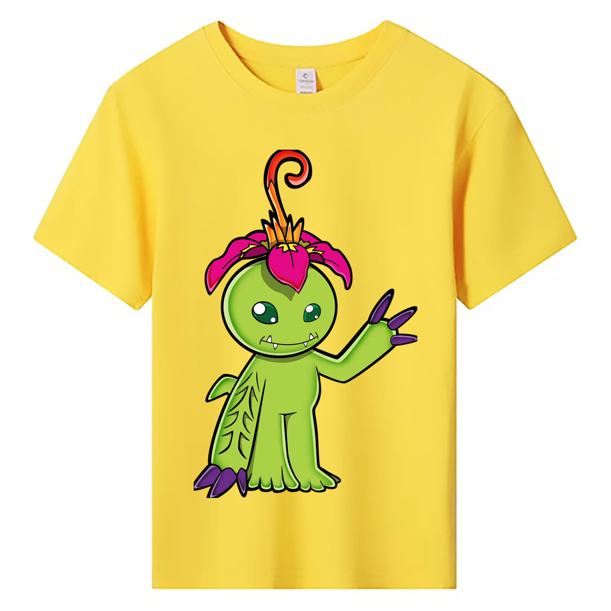 （画像用） Digimon デジタルモンスター/デジモン 綿100％キッズTシャツ（フロントプリント）