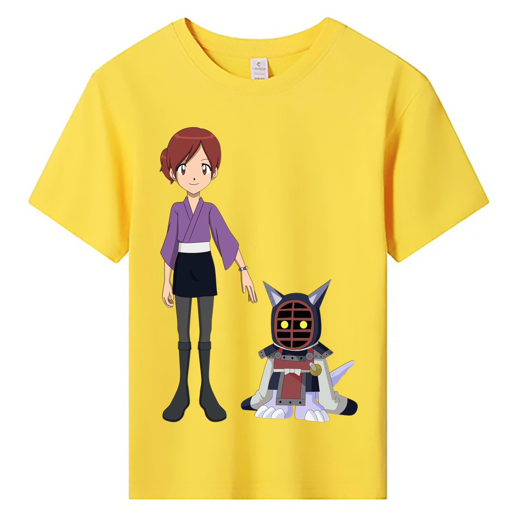 （画像用） Digimon デジタルモンスター/デジモン 綿100％キッズTシャツ（フロントプリント）
