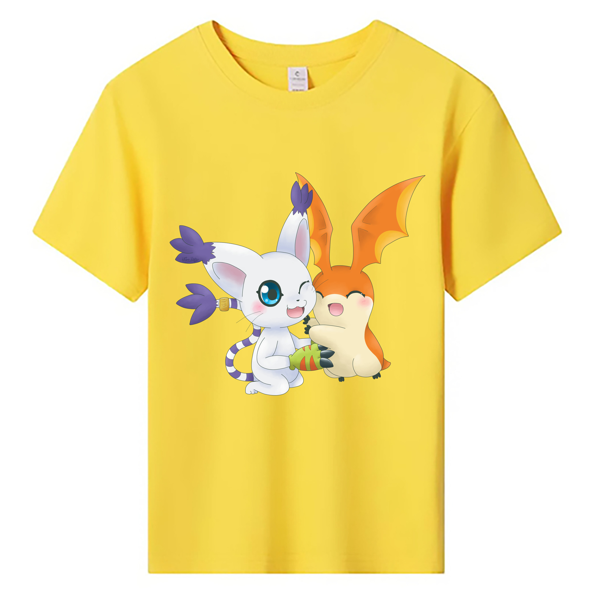 （画像用） Digimon デジタルモンスター/デジモン 綿100％キッズTシャツ（フロントプリント）