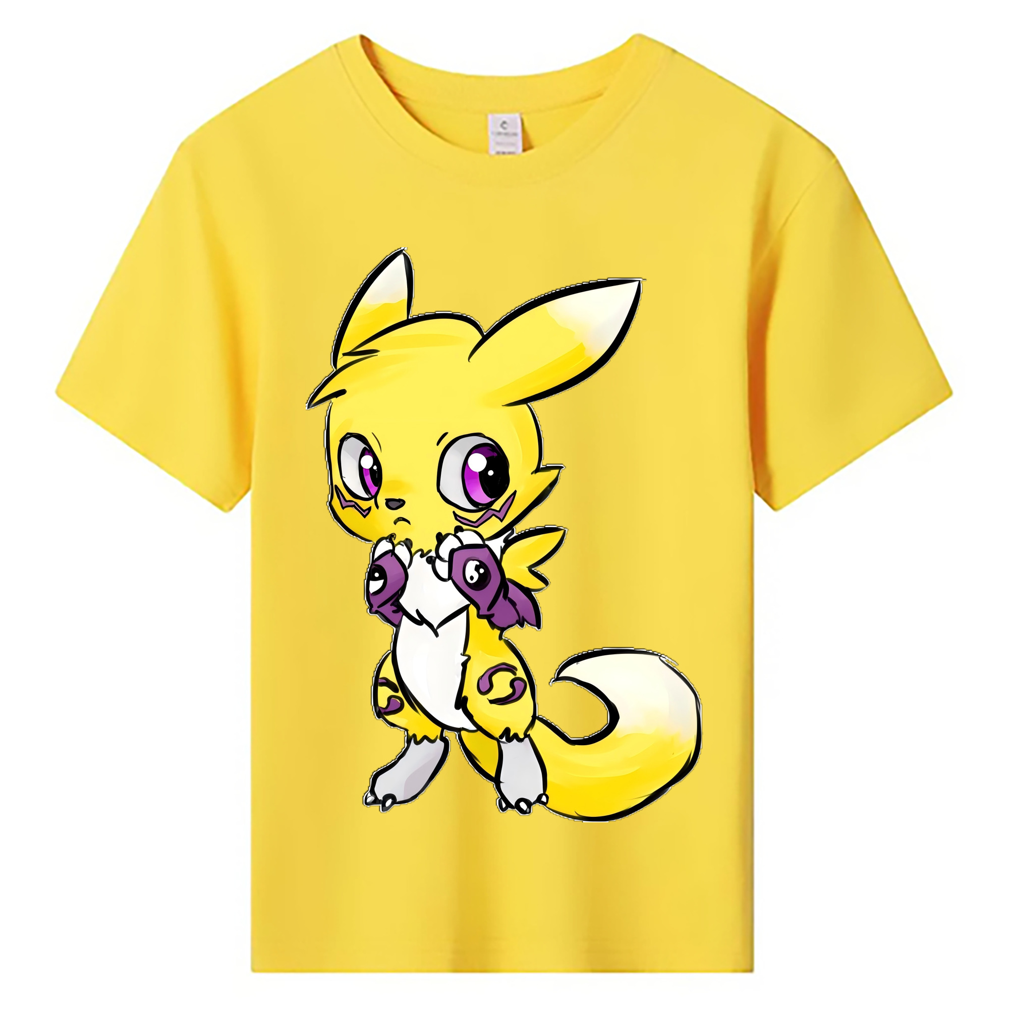 （画像用） Digimon デジタルモンスター/デジモン 綿100％キッズTシャツ（フロントプリント）
