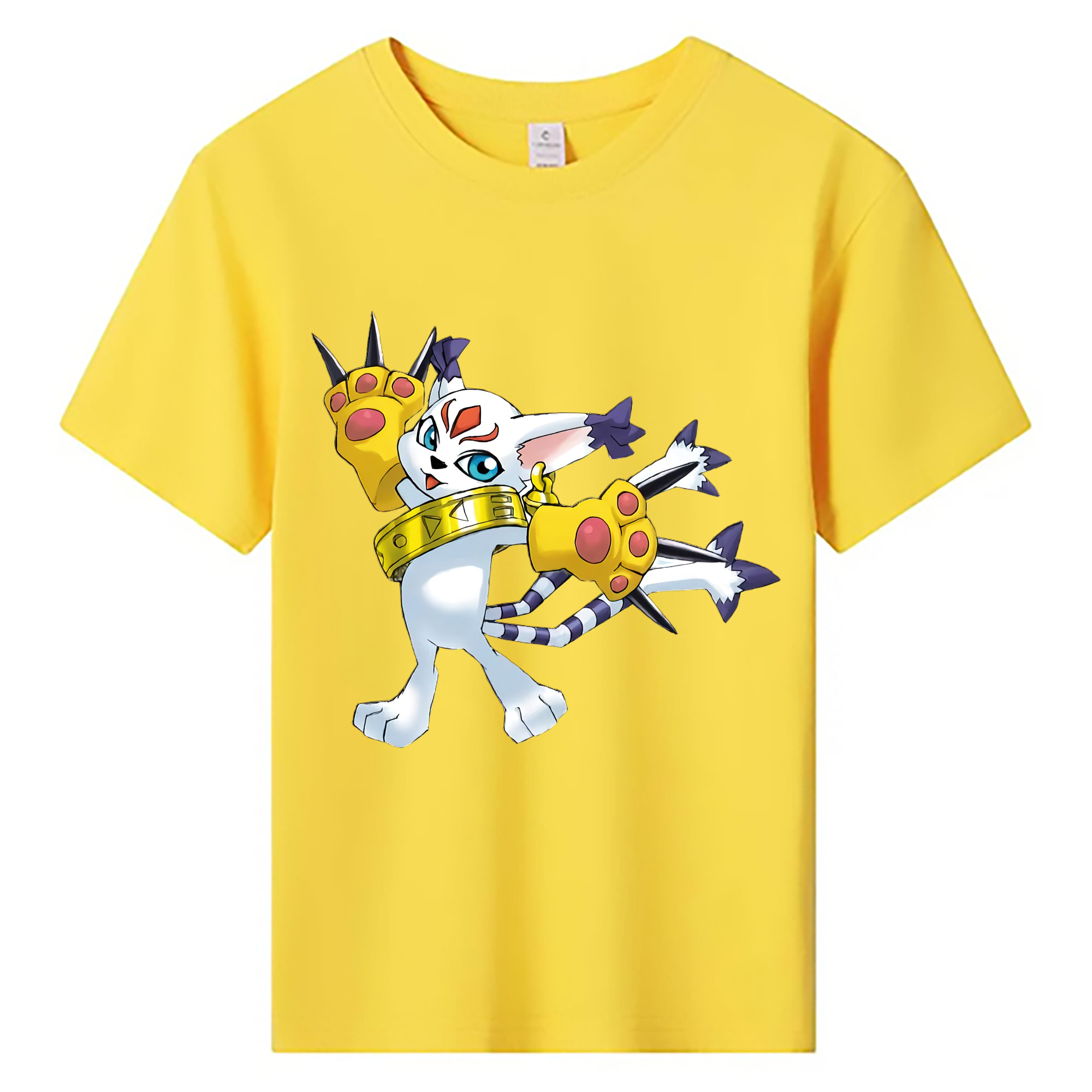 （画像用） Digimon デジタルモンスター/デジモン 綿100％キッズTシャツ（フロントプリント）
