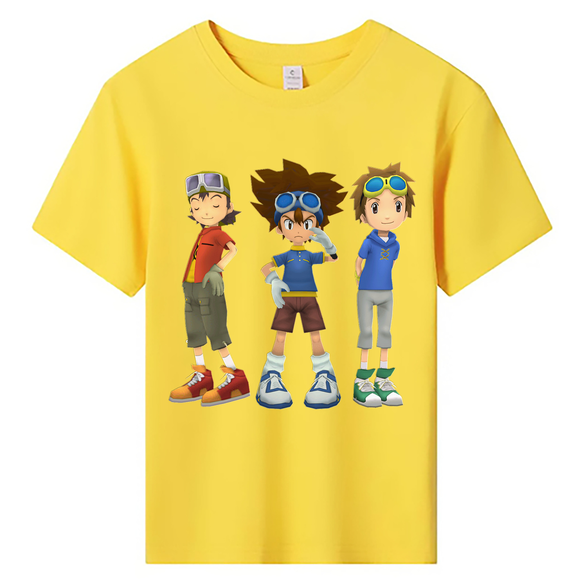 （画像用） Digimon デジタルモンスター/デジモン 綿100％キッズTシャツ（フロントプリント）