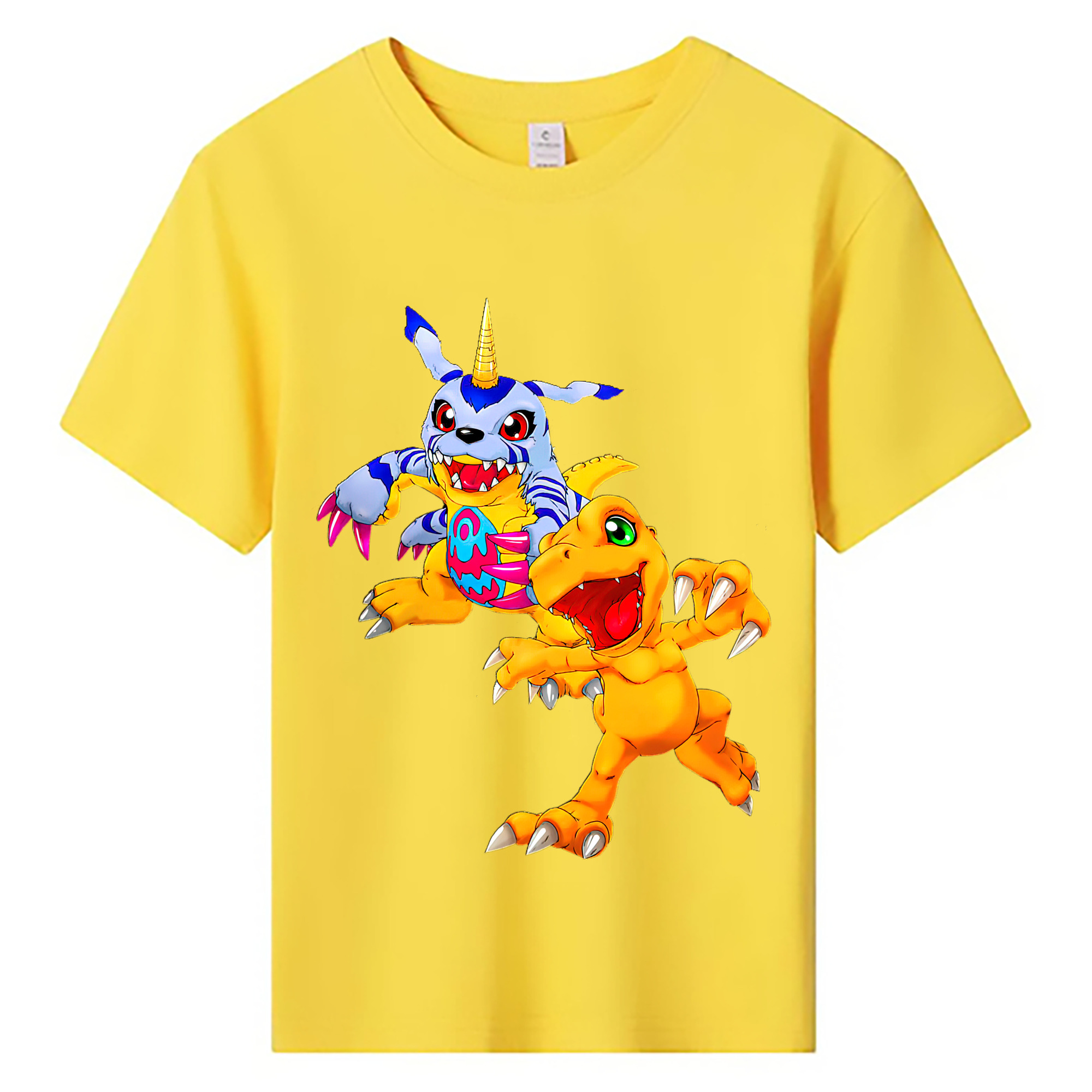 （画像用） Digimon デジタルモンスター/デジモン 綿100％キッズTシャツ（フロントプリント）