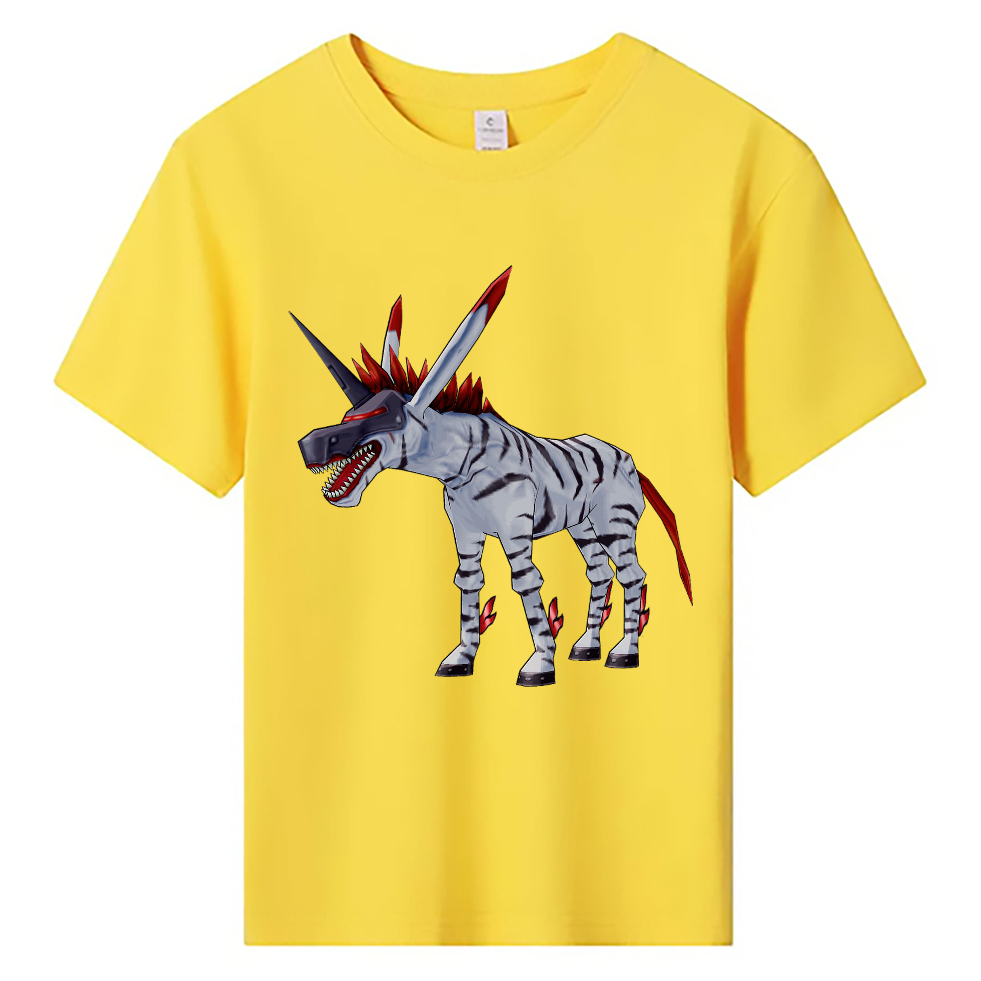 （画像用） Digimon デジタルモンスター/デジモン 綿100％キッズTシャツ（フロントプリント）