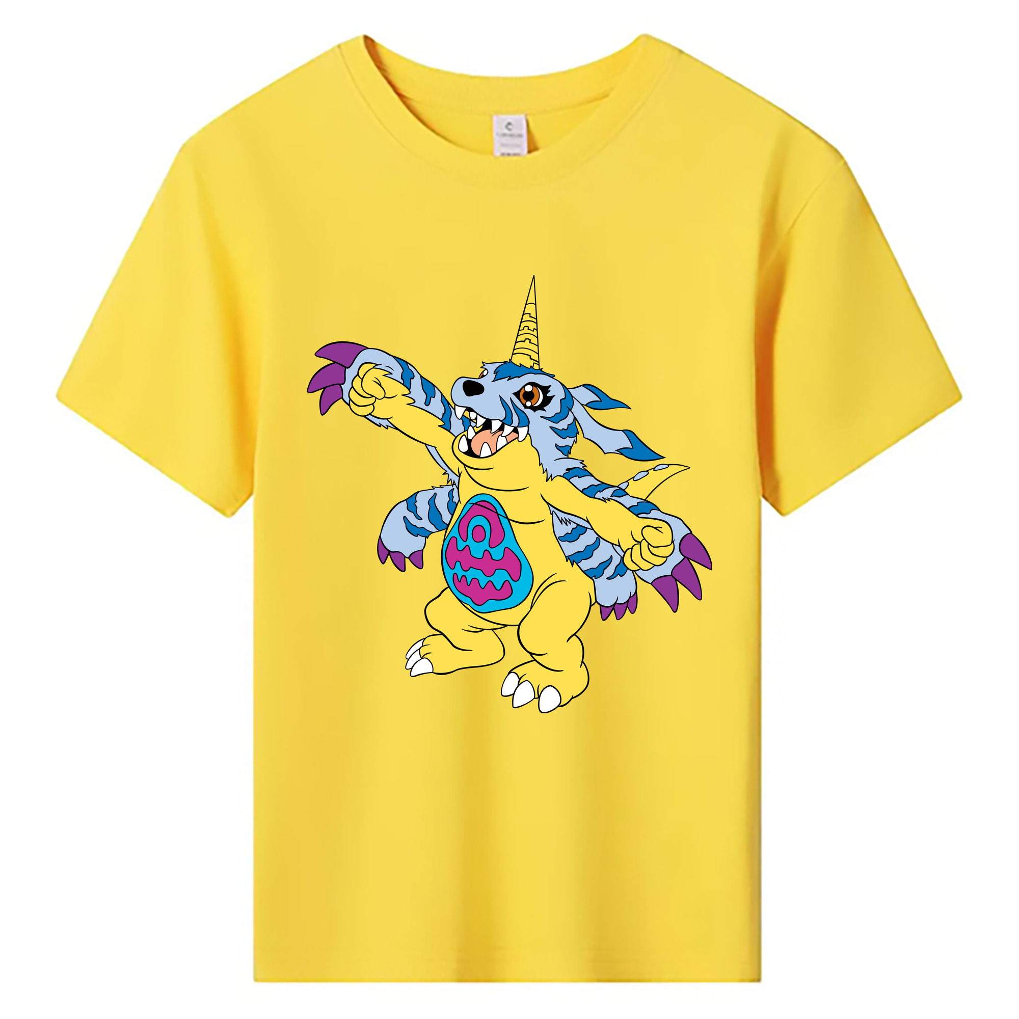 （画像用） Digimon デジタルモンスター/デジモン 綿100％キッズTシャツ（フロントプリント）