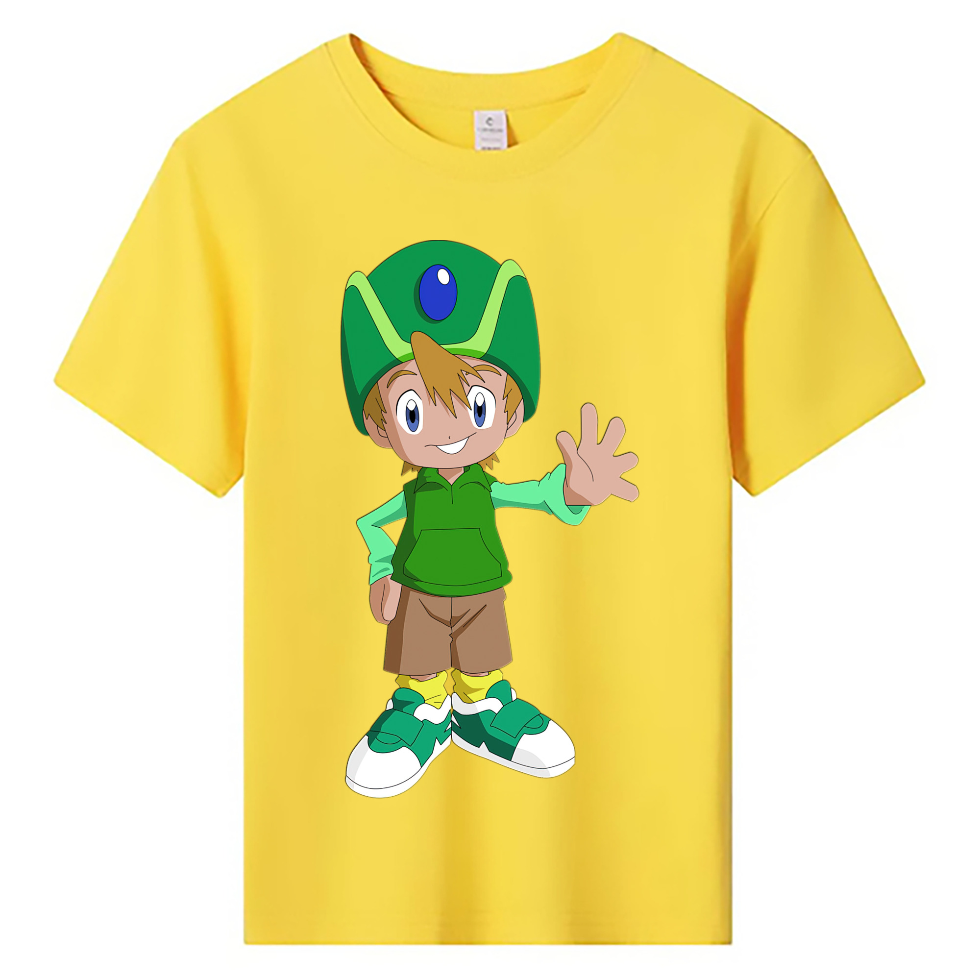 （画像用） Digimon デジタルモンスター/デジモン 綿100％キッズTシャツ（フロントプリント）