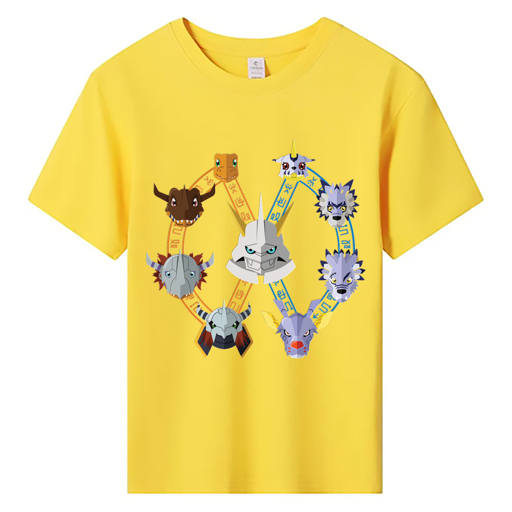 （画像用） Digimon デジタルモンスター/デジモン 綿100％キッズTシャツ（フロントプリント）