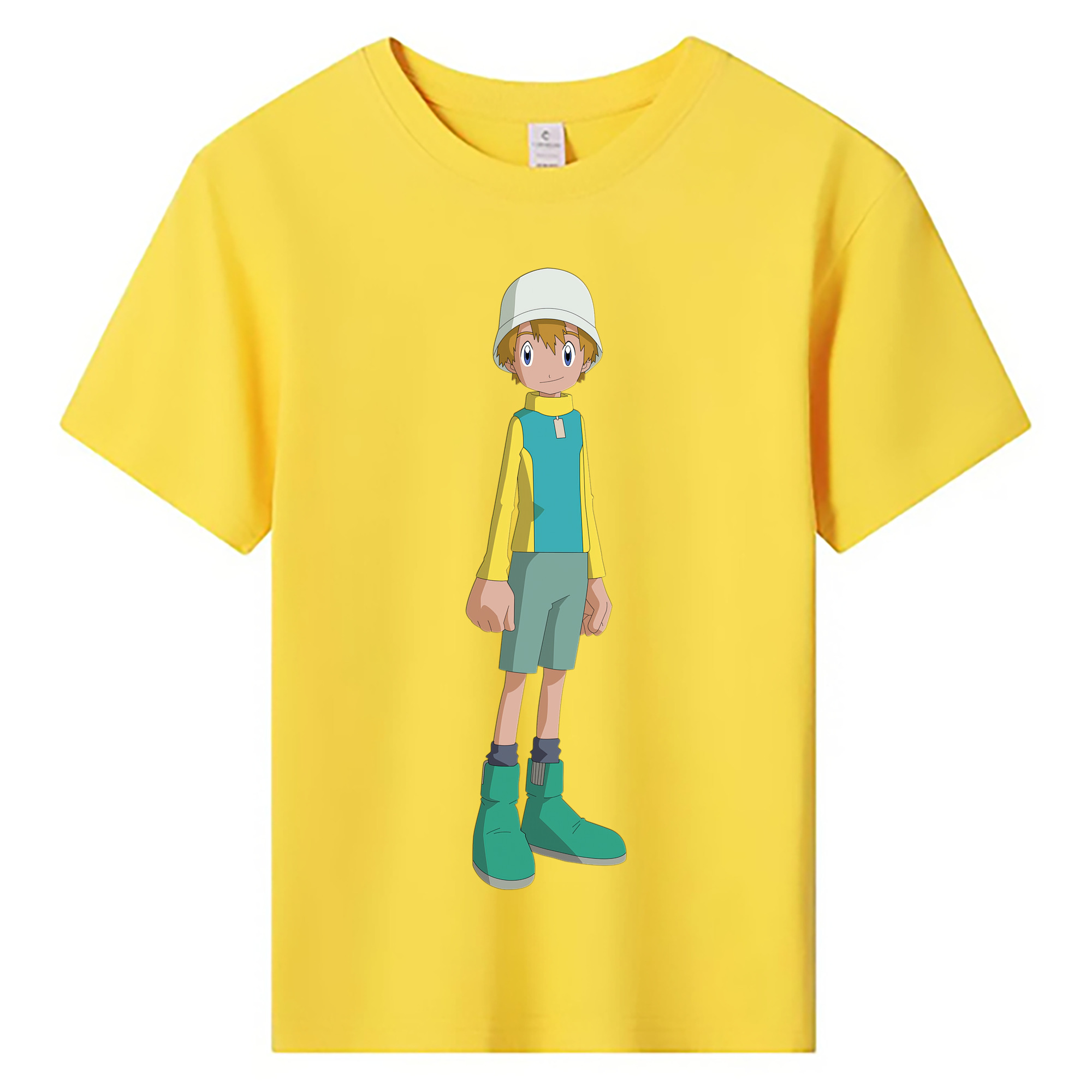 （画像用） Digimon デジタルモンスター/デジモン 綿100％キッズTシャツ（フロントプリント）