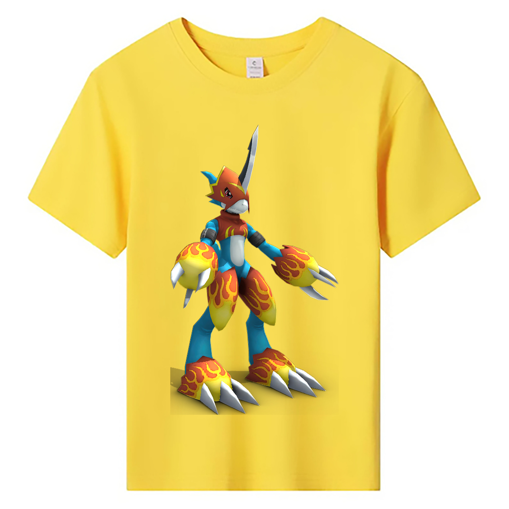 （画像用） Digimon デジタルモンスター/デジモン 綿100％キッズTシャツ（フロントプリント）