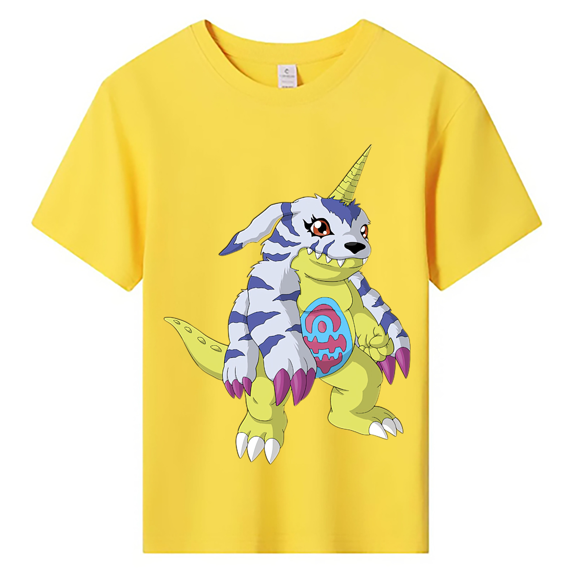 （画像用） Digimon デジタルモンスター/デジモン 綿100％キッズTシャツ（フロントプリント）