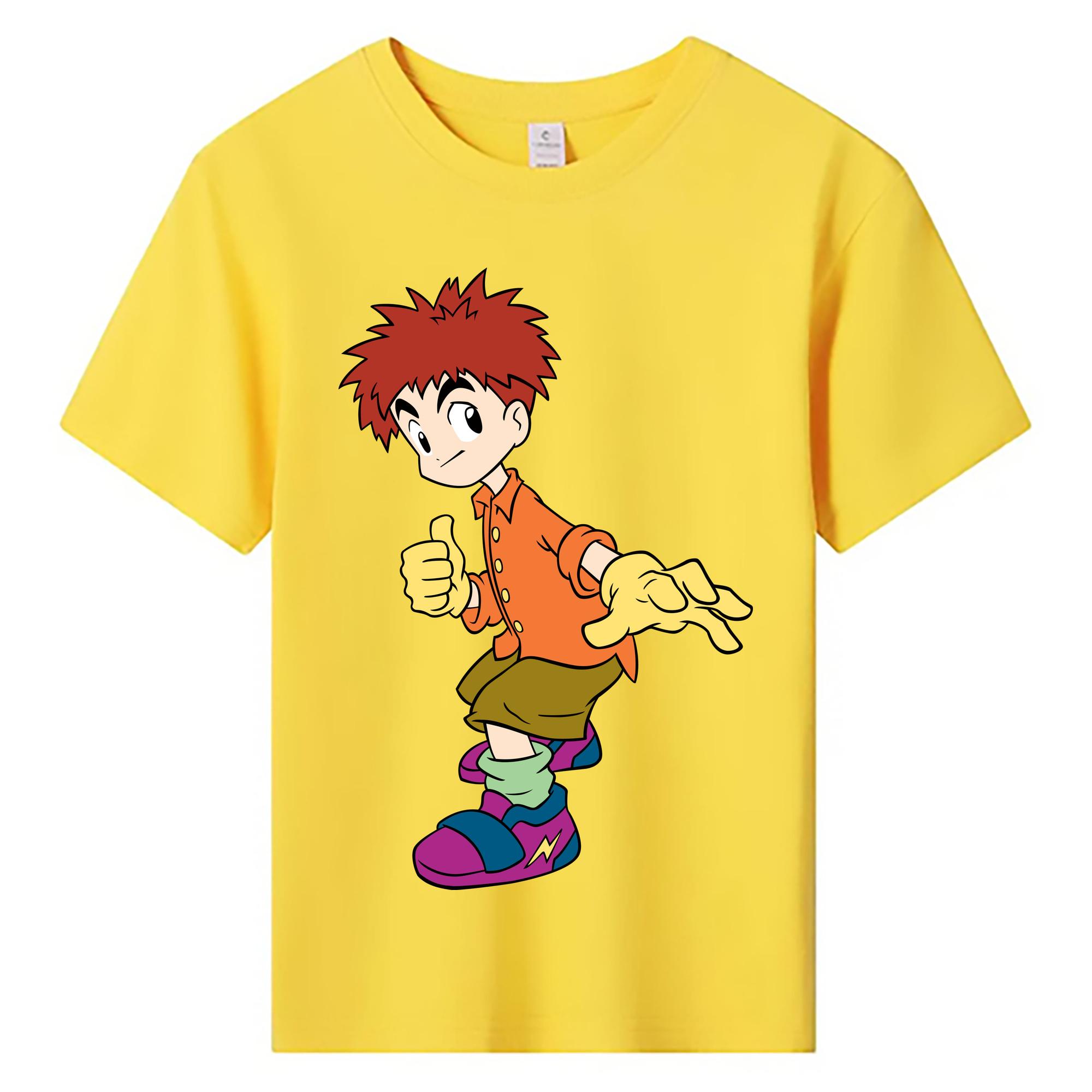 （画像用） Digimon デジタルモンスター/デジモン 綿100％キッズTシャツ（フロントプリント）