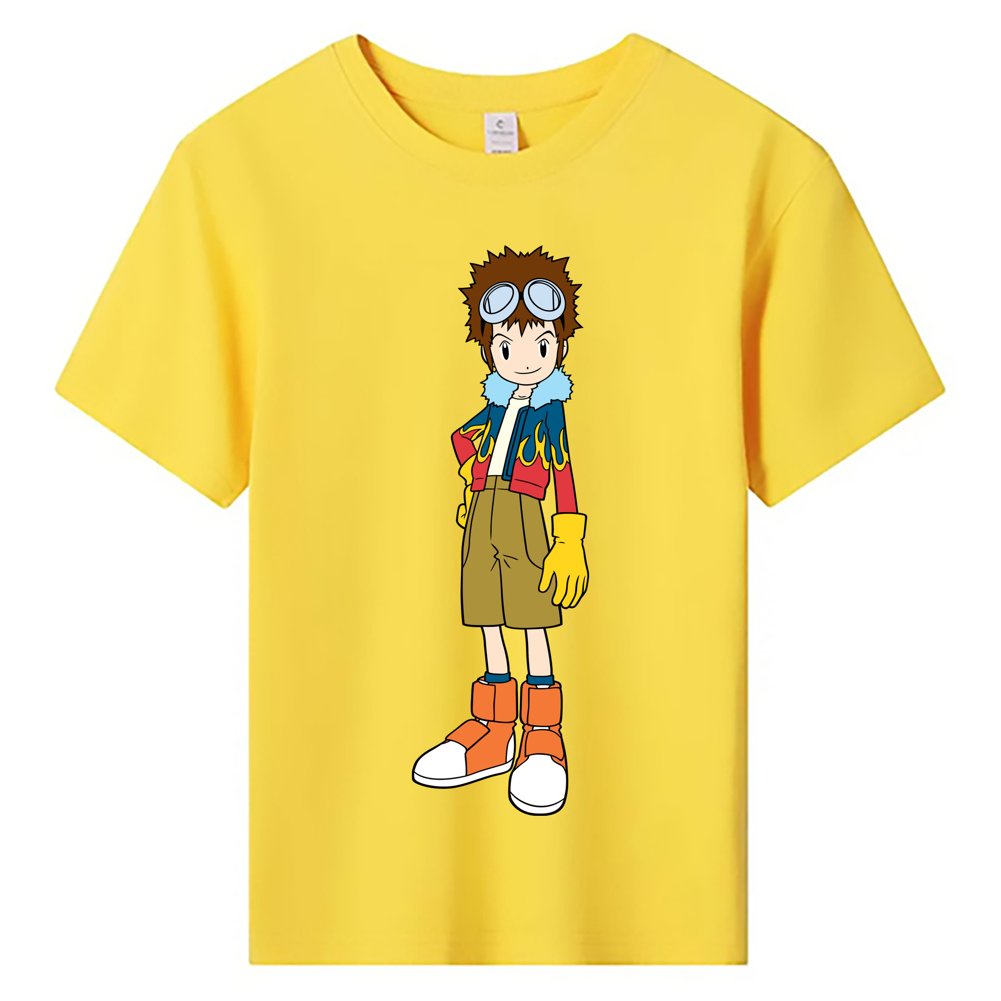 （画像用） Digimon デジタルモンスター/デジモン 綿100％キッズTシャツ（フロントプリント）