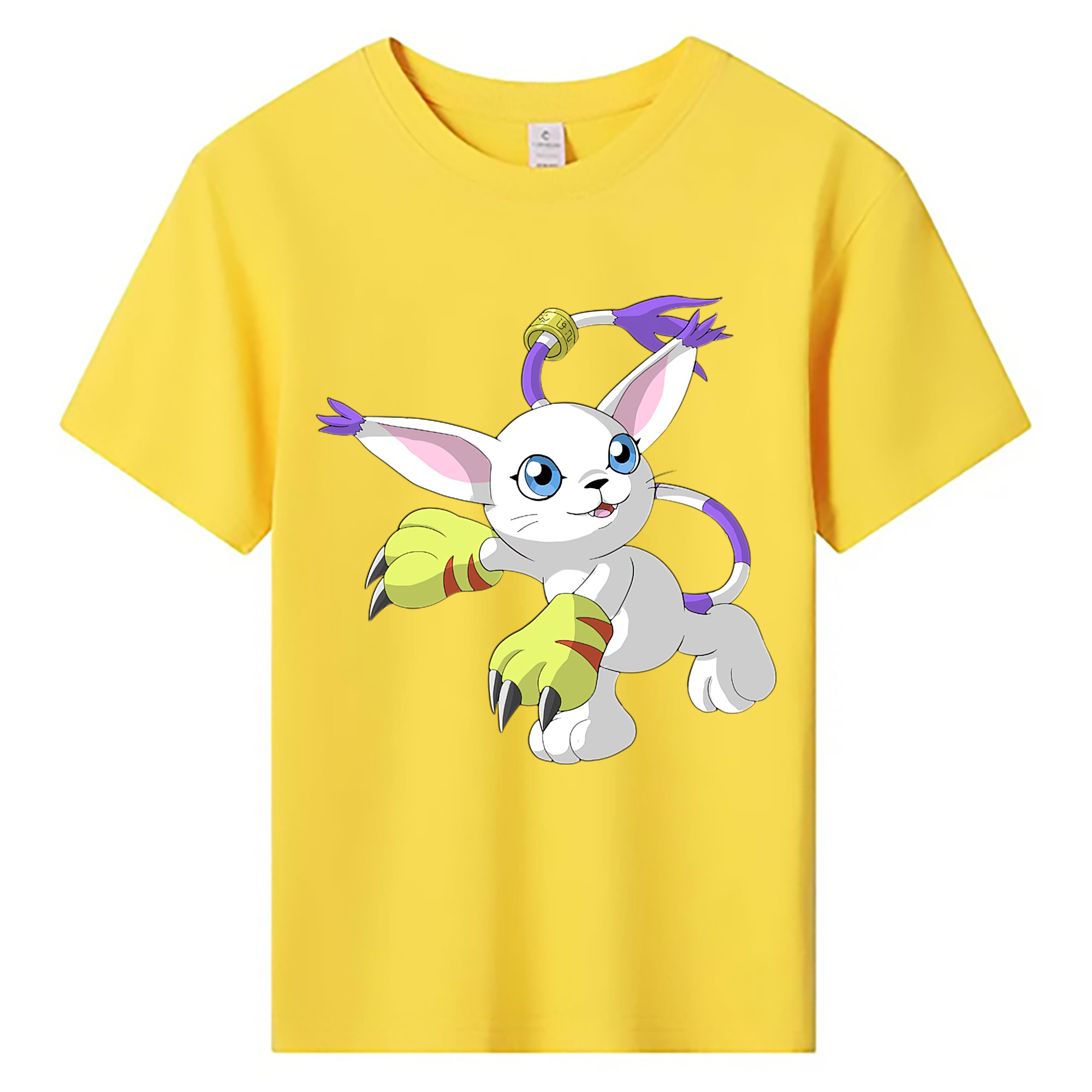 （画像用） Digimon デジタルモンスター/デジモン 綿100％キッズTシャツ（フロントプリント）