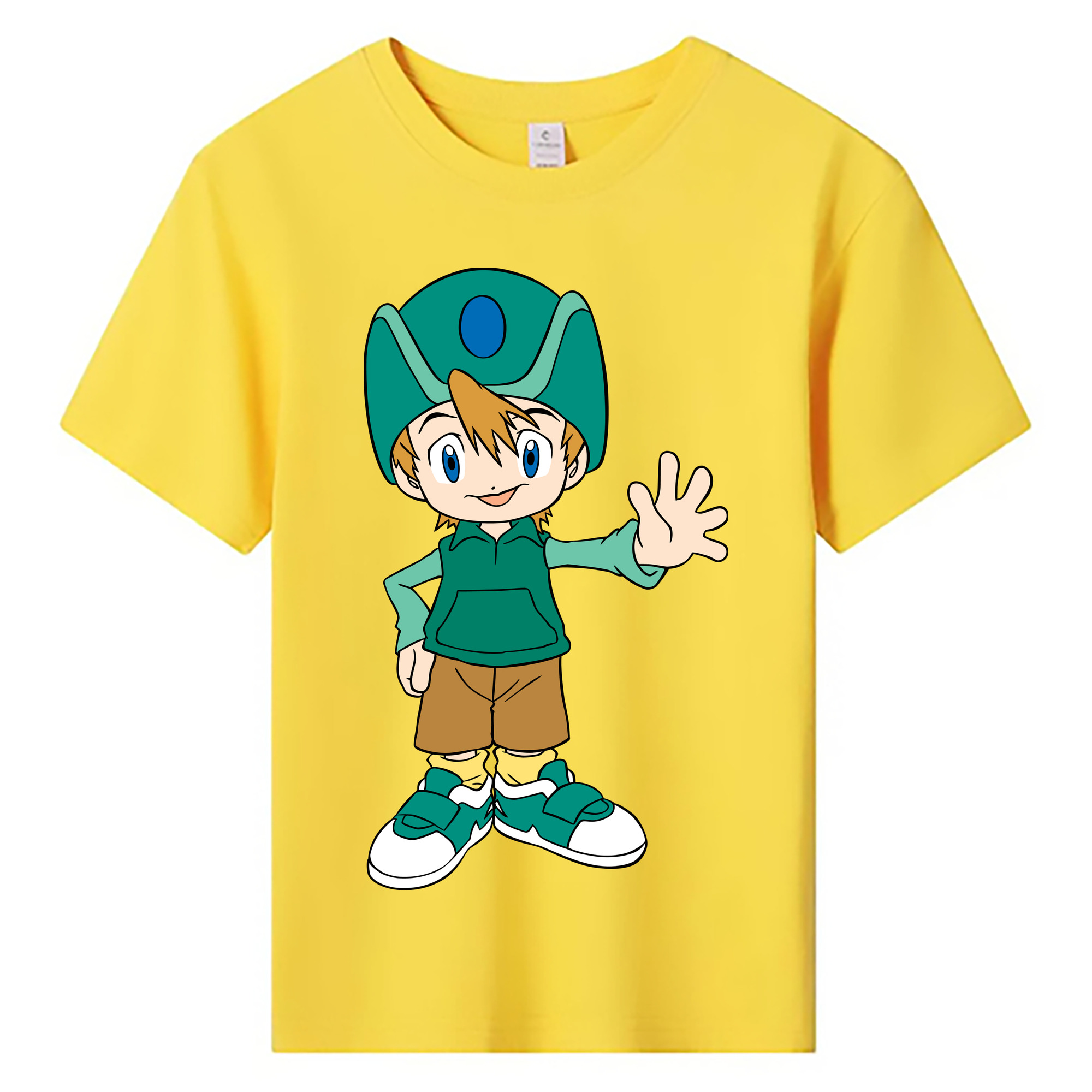（画像用） Digimon デジタルモンスター/デジモン 綿100％キッズTシャツ（フロントプリント）