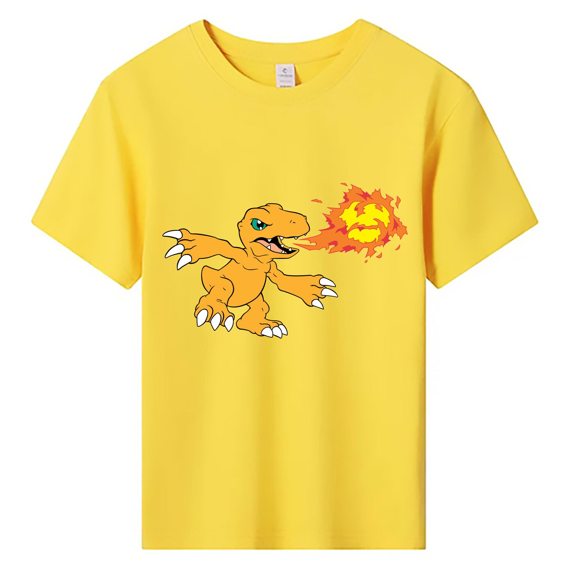 （画像用） Digimon デジタルモンスター/デジモン 綿100％キッズTシャツ（フロントプリント）