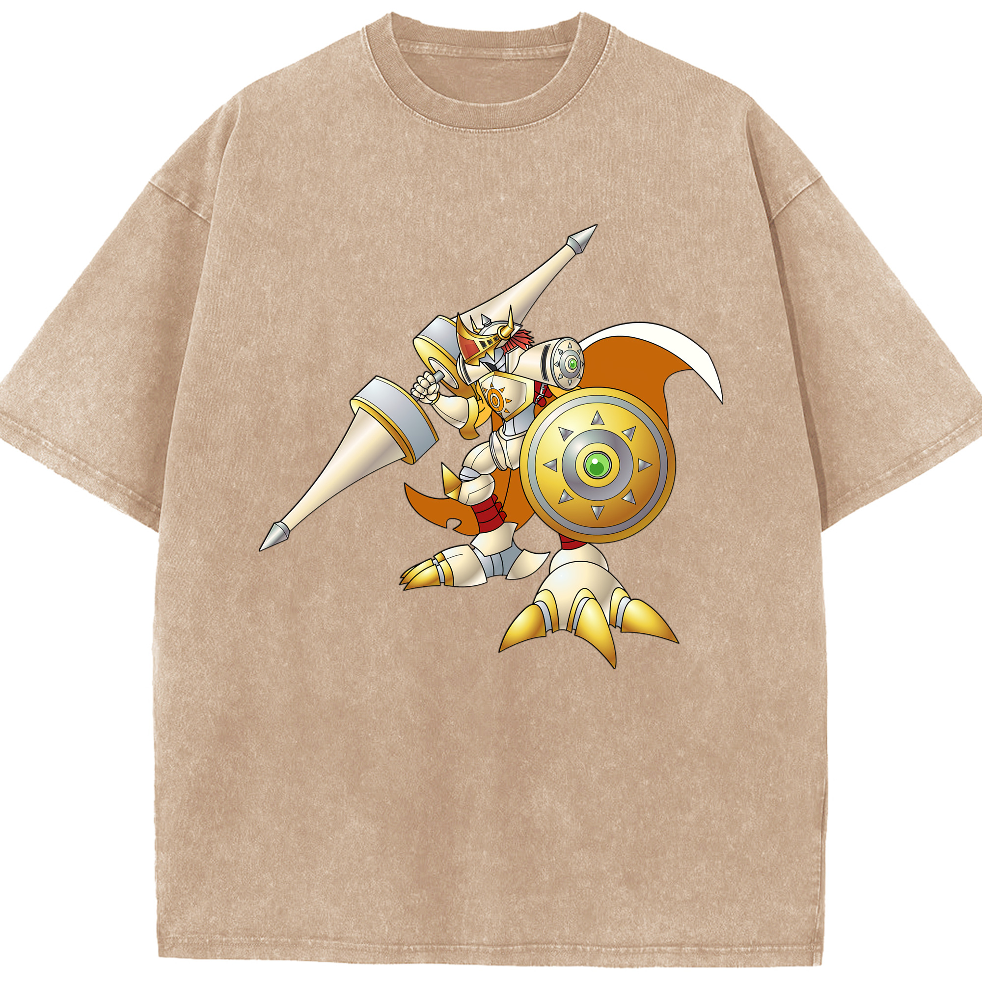 （画像用） Digimon デジタルモンスター/デジモン 綿100% ヴィンテージ風 半袖Tシャツ（フロントプリント）