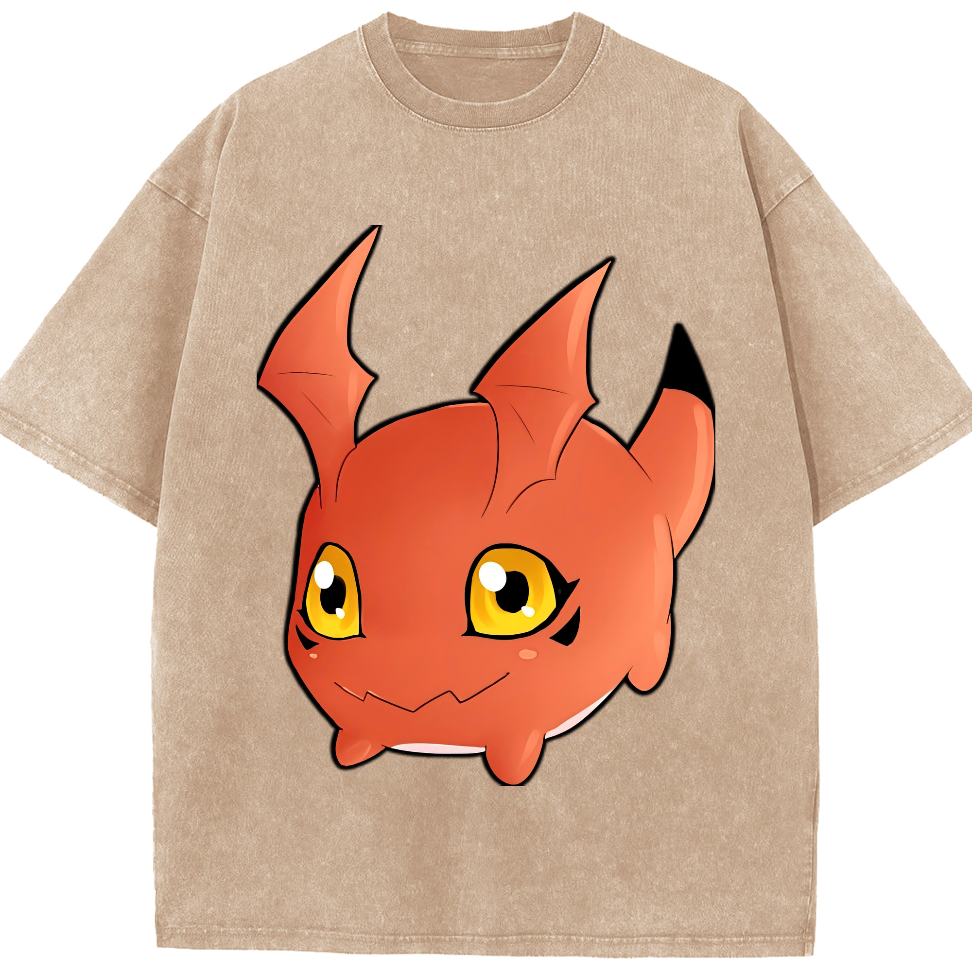 （画像用） Digimon デジタルモンスター/デジモン 綿100% ヴィンテージ風 半袖Tシャツ（フロントプリント）