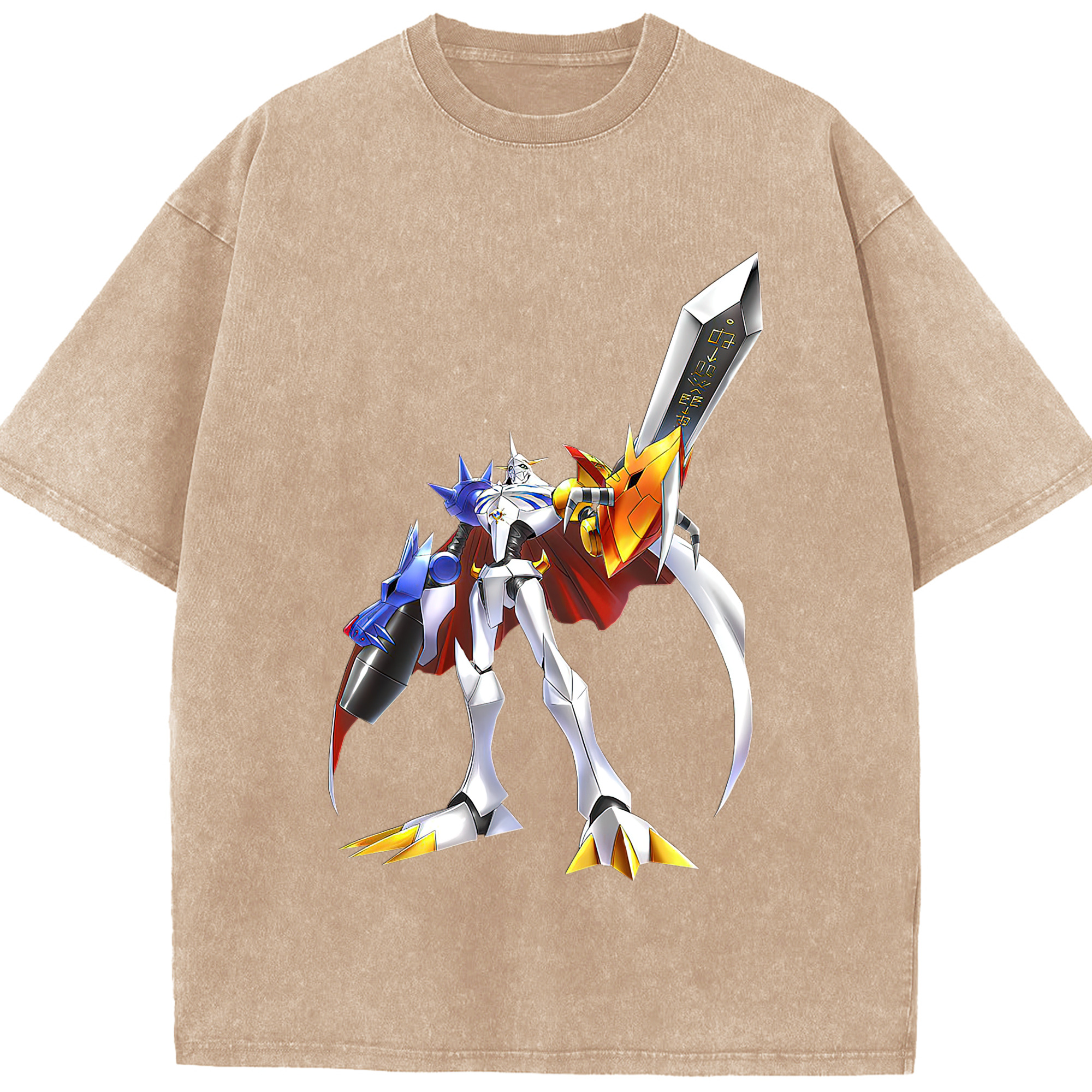 （画像用） Digimon デジタルモンスター/デジモン 綿100% ヴィンテージ風 半袖Tシャツ（フロントプリント）
