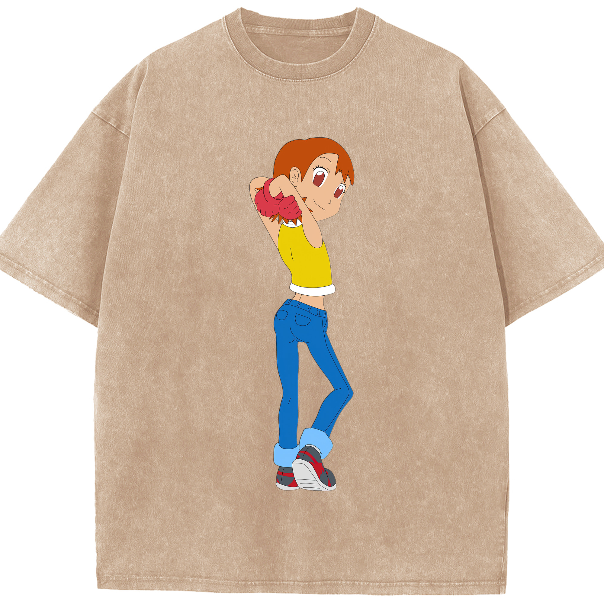 （画像用） Digimon デジタルモンスター/デジモン 綿100% ヴィンテージ風 半袖Tシャツ（フロントプリント）