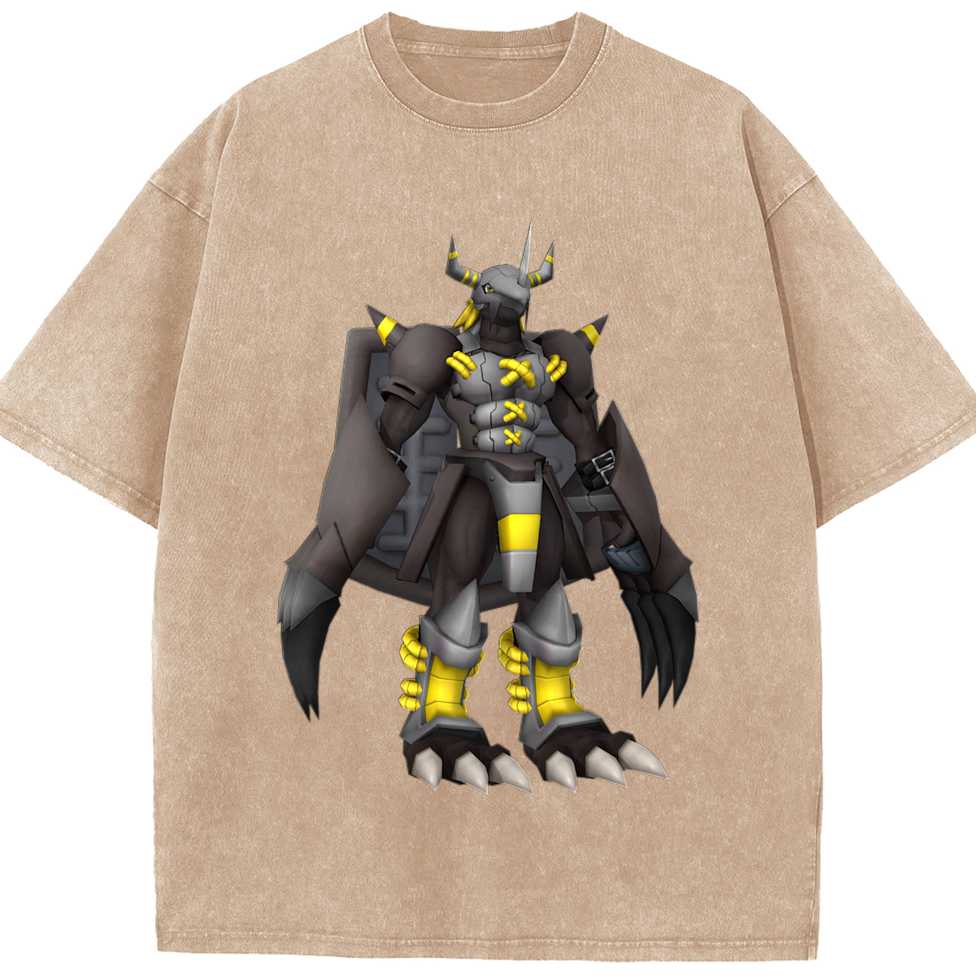 （画像用） Digimon デジタルモンスター/デジモン 綿100% ヴィンテージ風 半袖Tシャツ（フロントプリント）