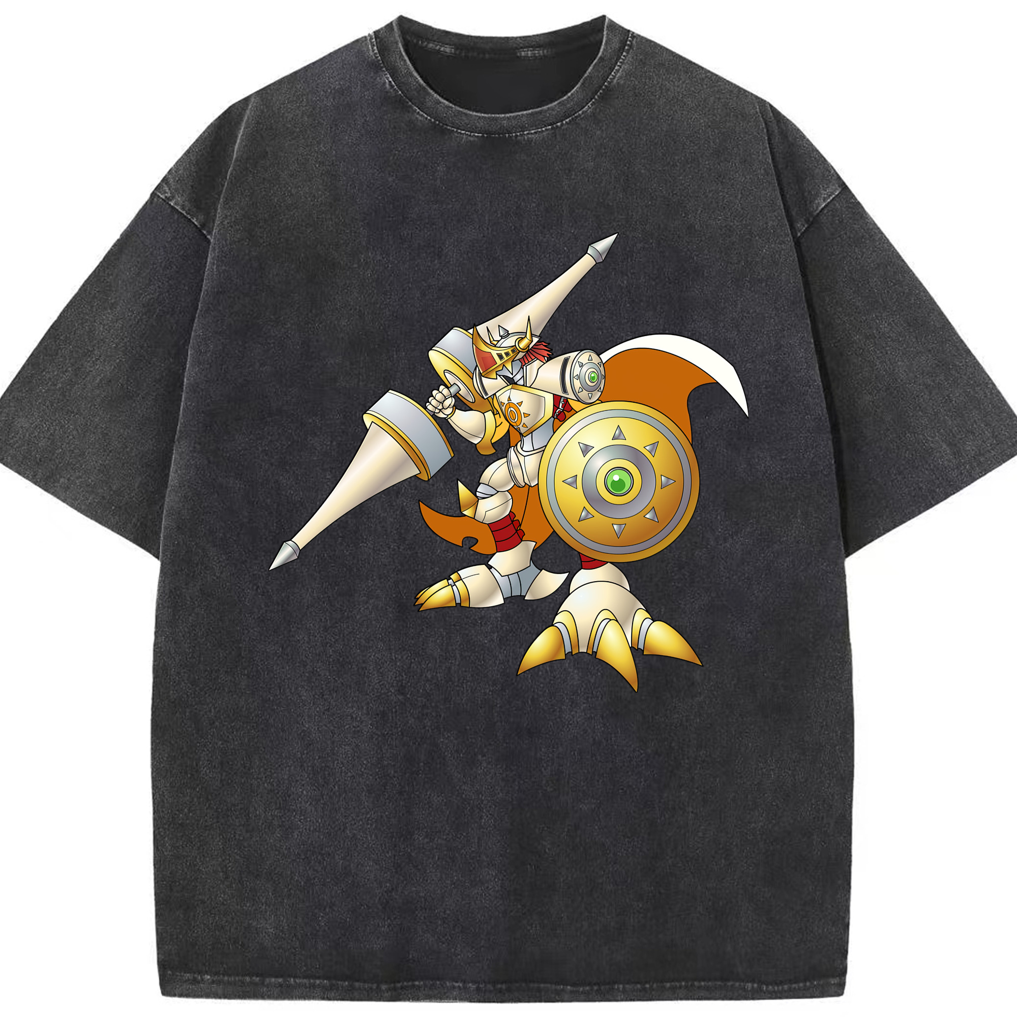 （画像用） Digimon デジタルモンスター/デジモン 綿100% ヴィンテージ風 半袖Tシャツ（フロントプリント）