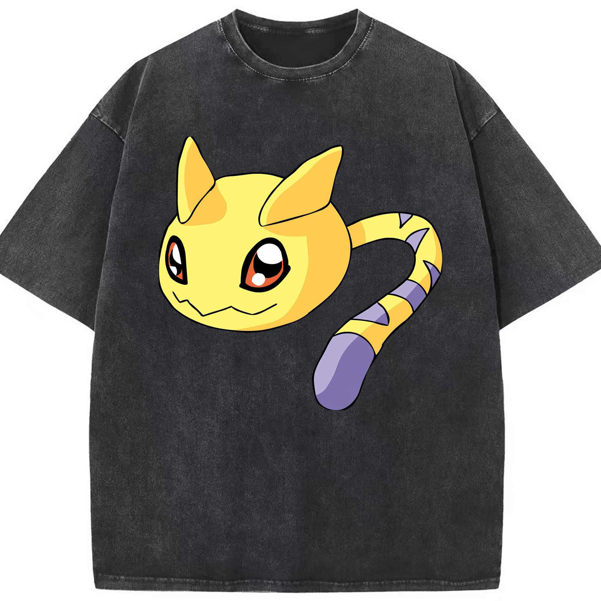 （画像用） Digimon デジタルモンスター/デジモン 綿100% ヴィンテージ風 半袖Tシャツ（フロントプリント）