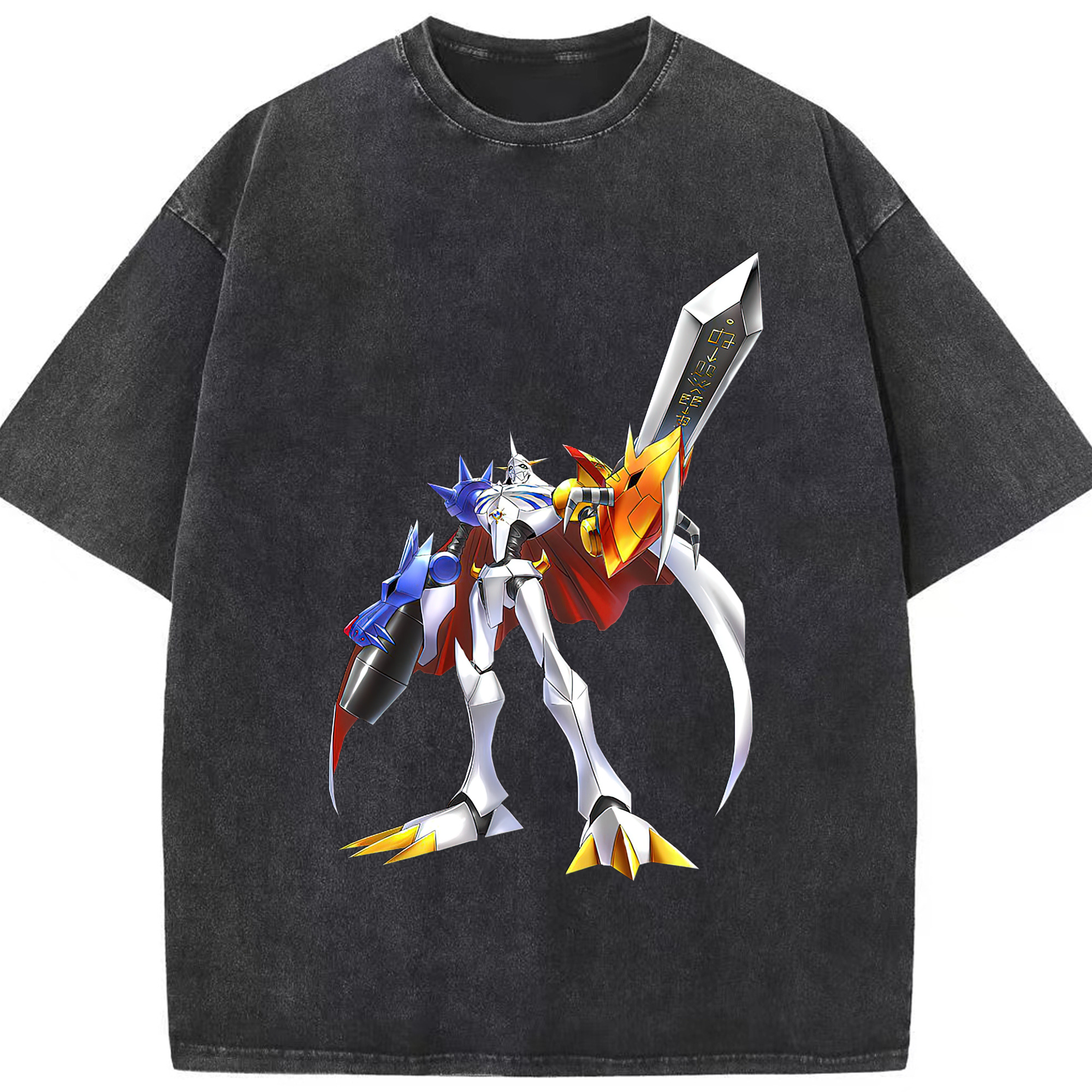 （画像用） Digimon デジタルモンスター/デジモン 綿100% ヴィンテージ風 半袖Tシャツ（フロントプリント）