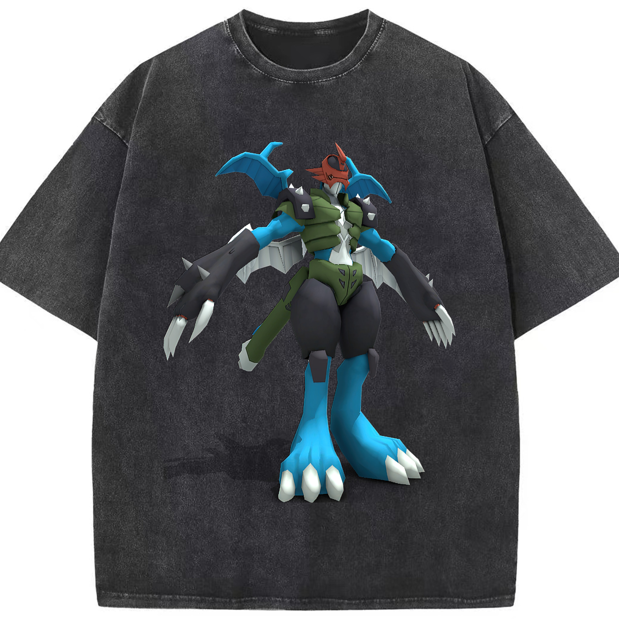 （画像用） Digimon デジタルモンスター/デジモン 綿100% ヴィンテージ風 半袖Tシャツ（フロントプリント）
