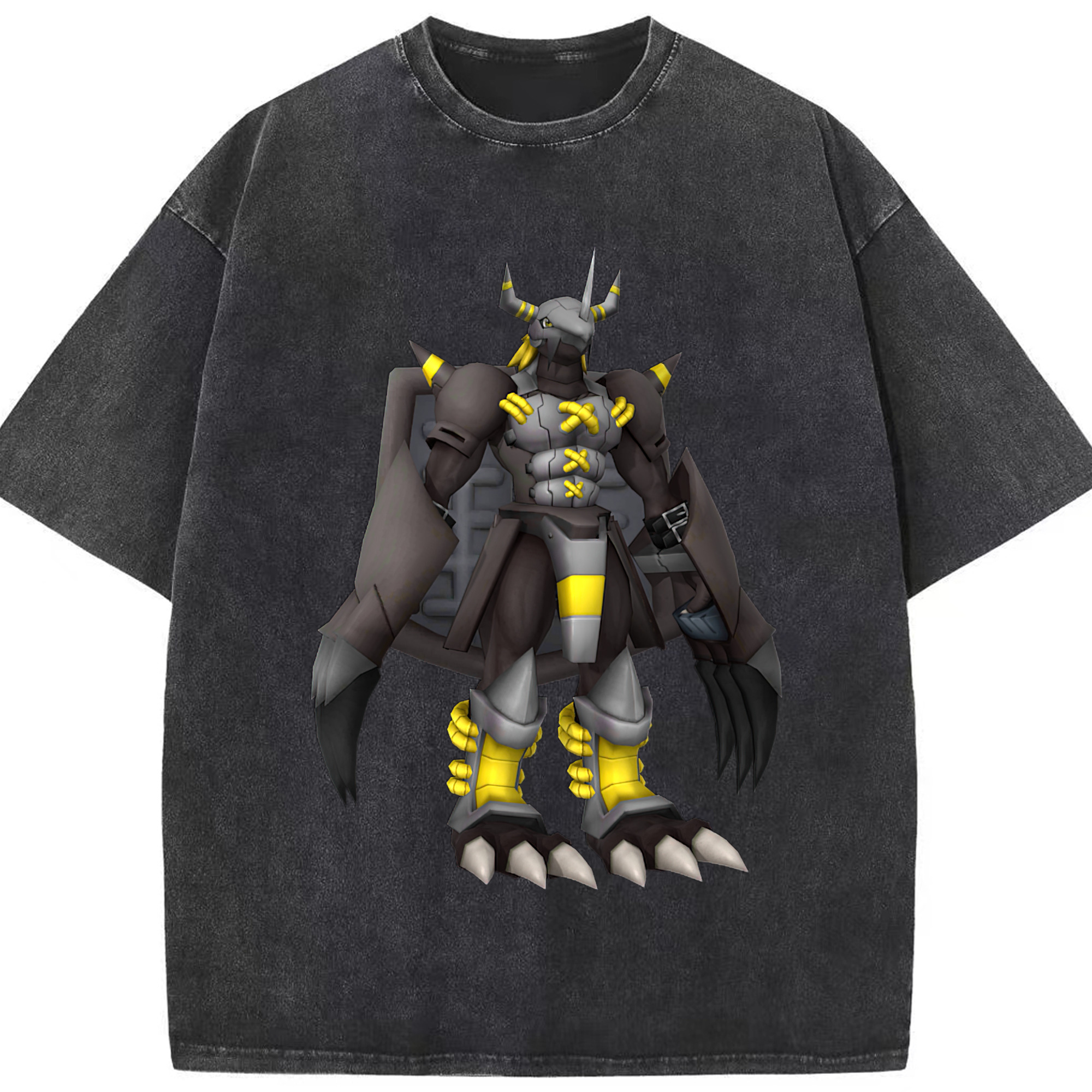 （画像用） Digimon デジタルモンスター/デジモン 綿100% ヴィンテージ風 半袖Tシャツ（フロントプリント）