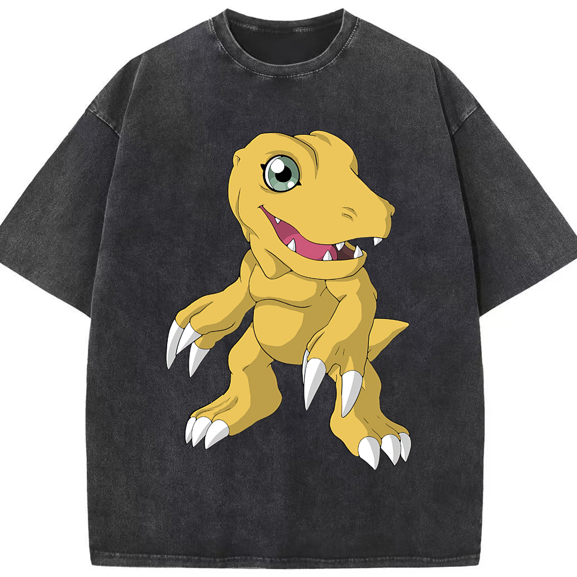 （画像用） Digimon デジタルモンスター/デジモン 綿100% ヴィンテージ風 半袖Tシャツ（フロントプリント）