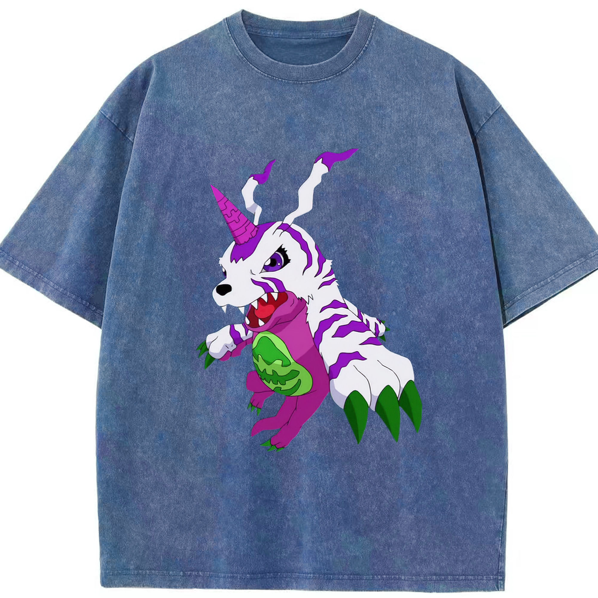 （画像用） Digimon デジタルモンスター/デジモン 綿100% ヴィンテージ風 半袖Tシャツ（フロントプリント）