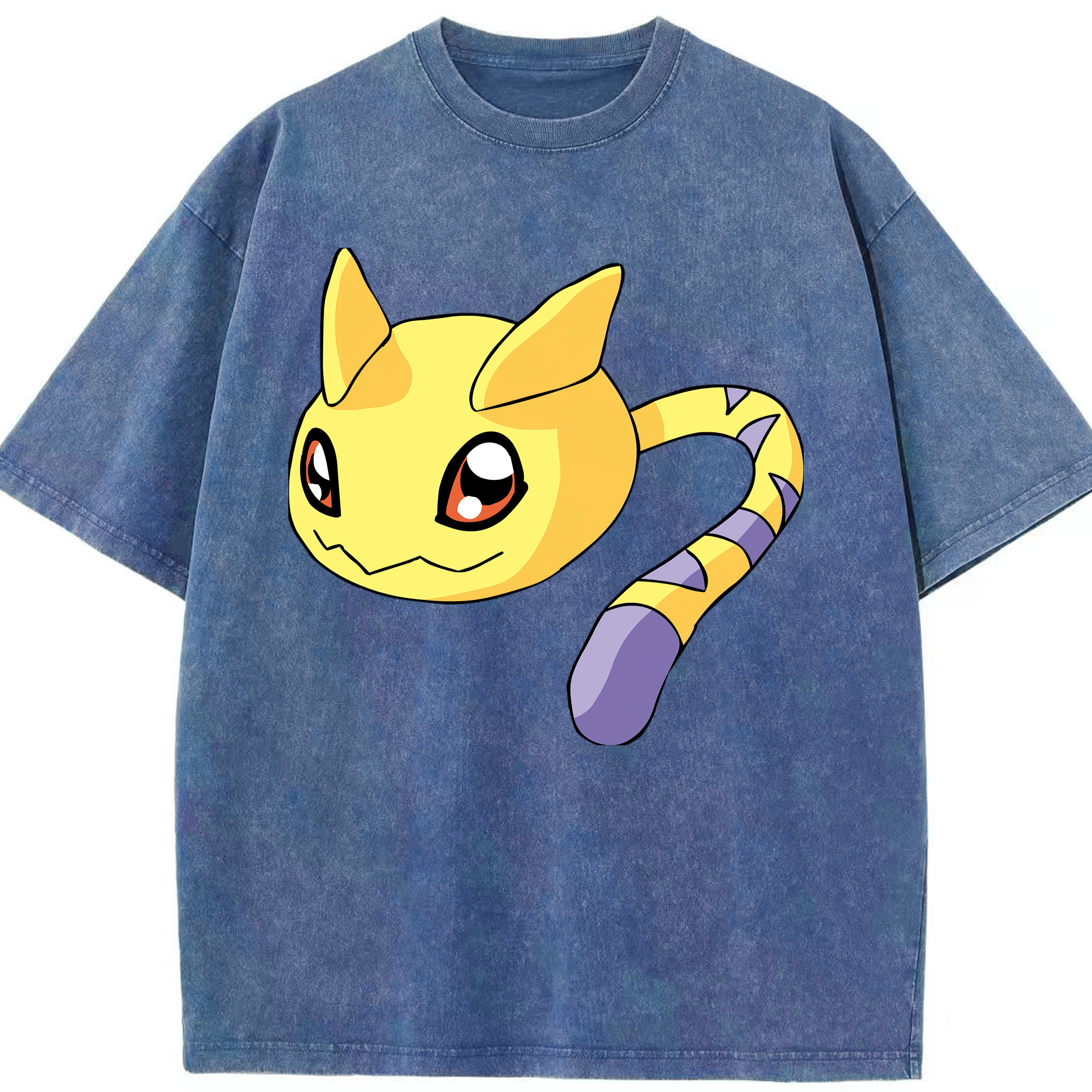（画像用） Digimon デジタルモンスター/デジモン 綿100% ヴィンテージ風 半袖Tシャツ（フロントプリント）