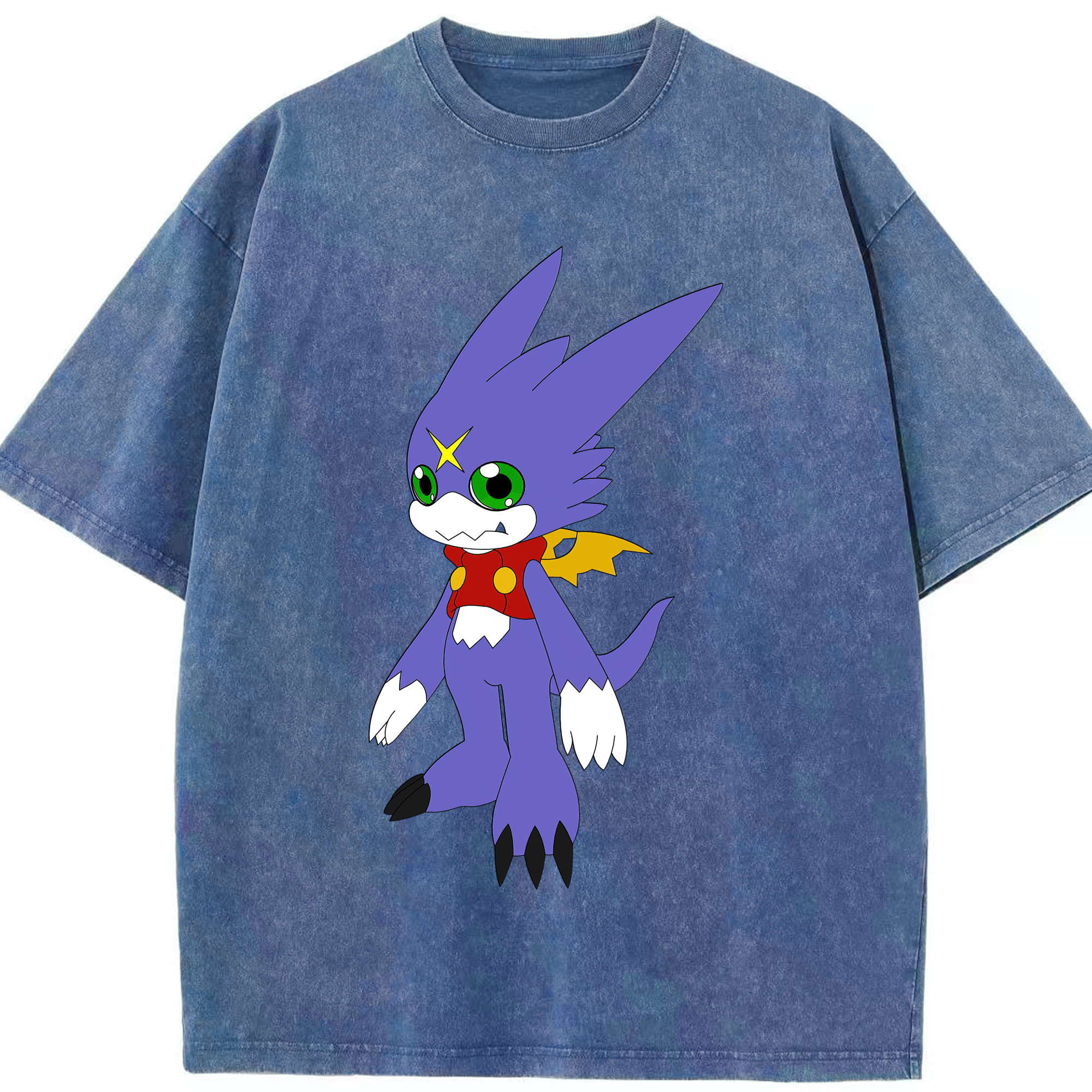 （画像用） Digimon デジタルモンスター/デジモン 綿100% ヴィンテージ風 半袖Tシャツ（フロントプリント）