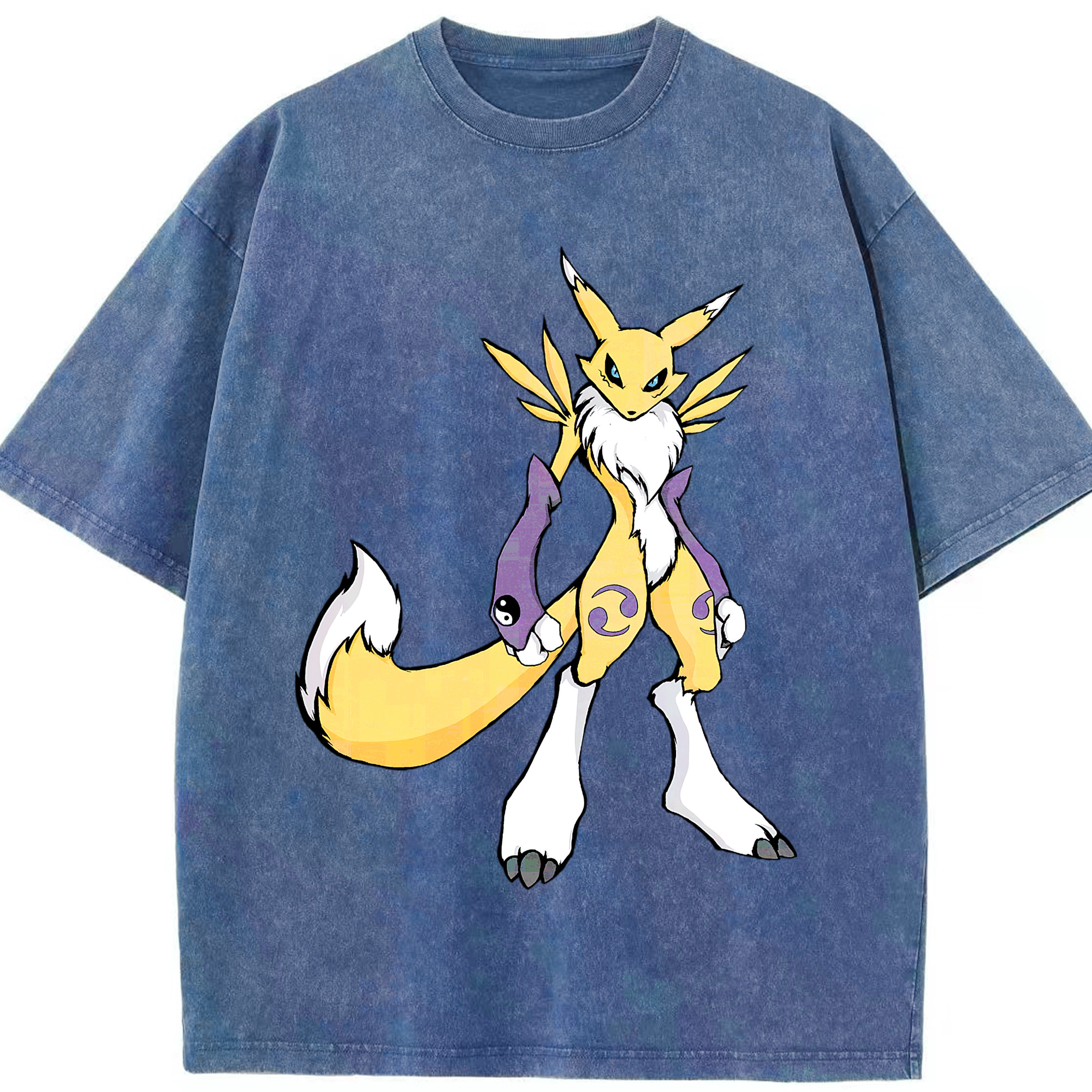 （画像用） Digimon デジタルモンスター/デジモン 綿100% ヴィンテージ風 半袖Tシャツ（フロントプリント）