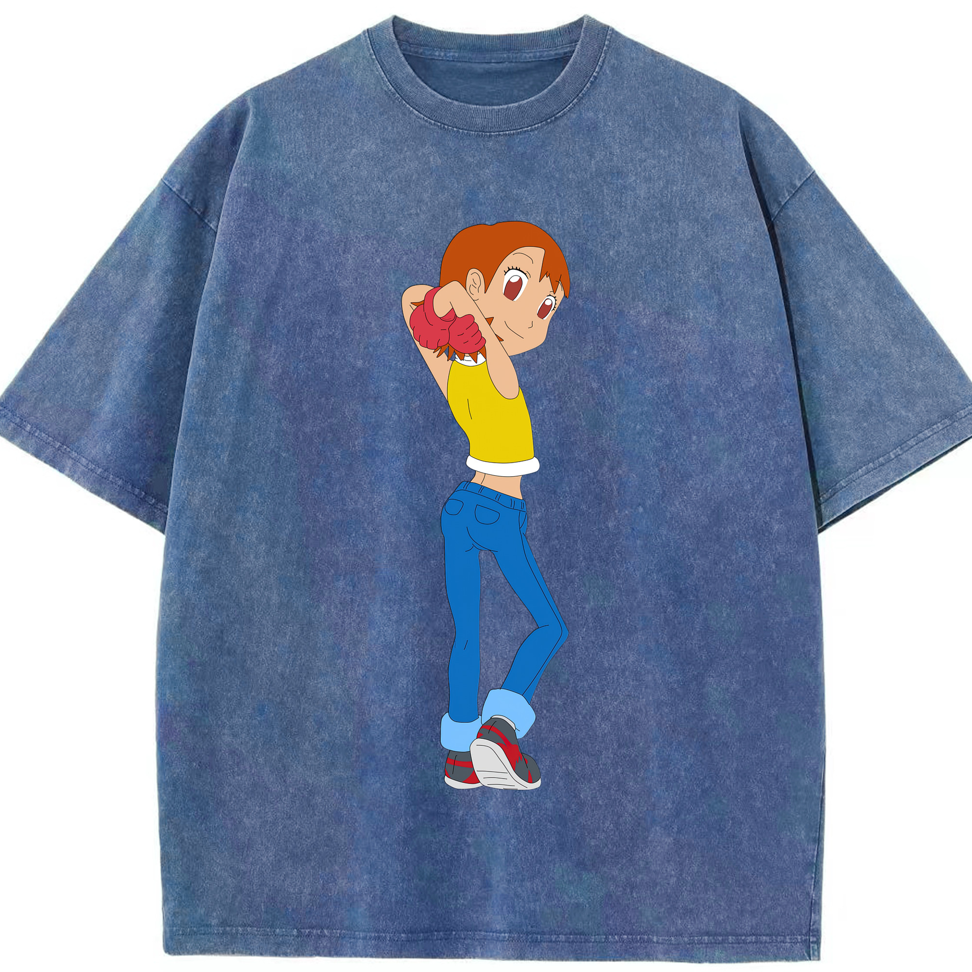 （画像用） Digimon デジタルモンスター/デジモン 綿100% ヴィンテージ風 半袖Tシャツ（フロントプリント）
