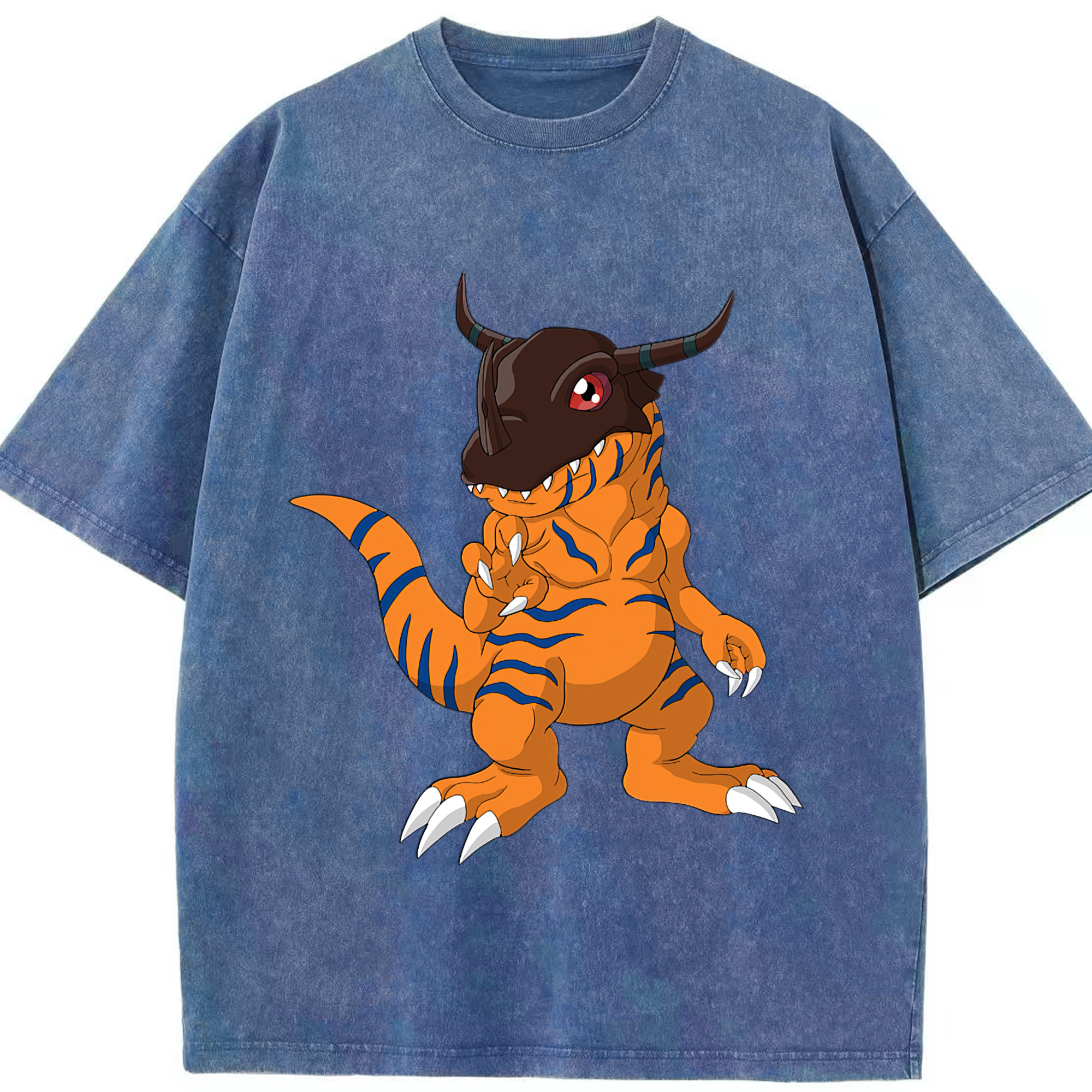 （画像用） Digimon デジタルモンスター/デジモン 綿100% ヴィンテージ風 半袖Tシャツ（フロントプリント）