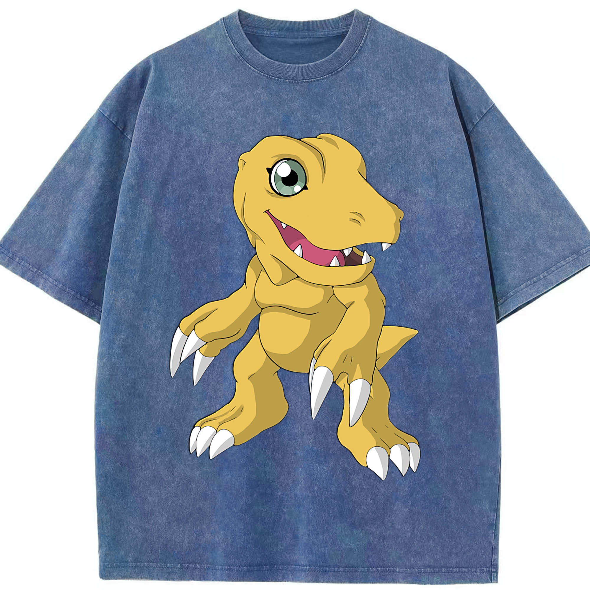 （画像用） Digimon デジタルモンスター/デジモン 綿100% ヴィンテージ風 半袖Tシャツ（フロントプリント）
