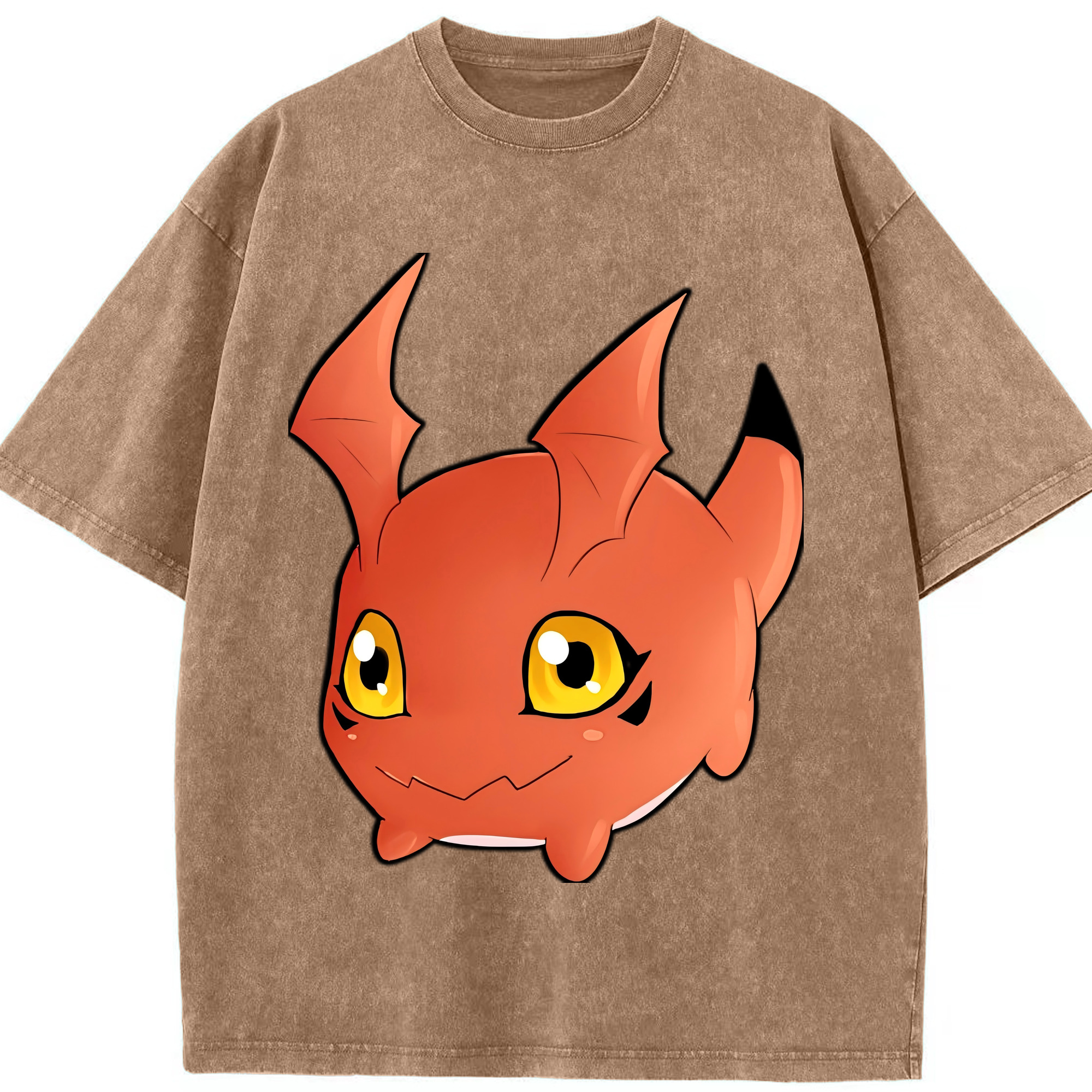（画像用） Digimon デジタルモンスター/デジモン 綿100% ヴィンテージ風 半袖Tシャツ（フロントプリント）