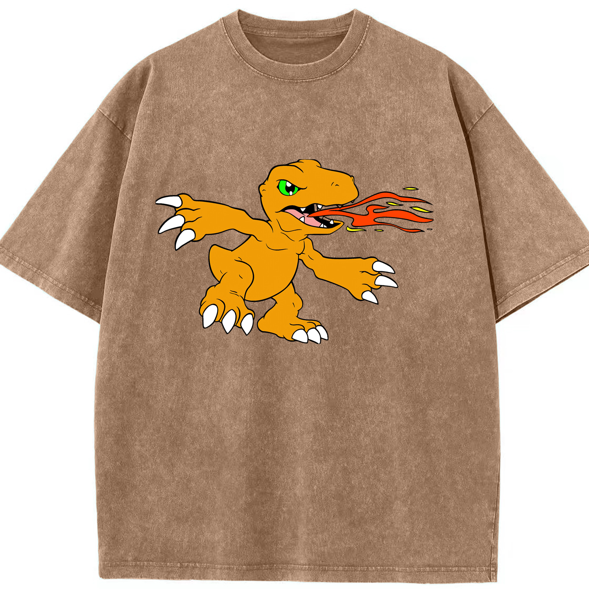 （画像用） Digimon デジタルモンスター/デジモン 綿100% ヴィンテージ風 半袖Tシャツ（フロントプリント）