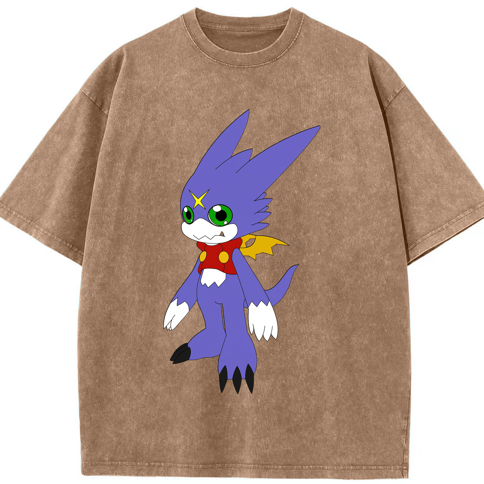 （画像用） Digimon デジタルモンスター/デジモン 綿100% ヴィンテージ風 半袖Tシャツ（フロントプリント）