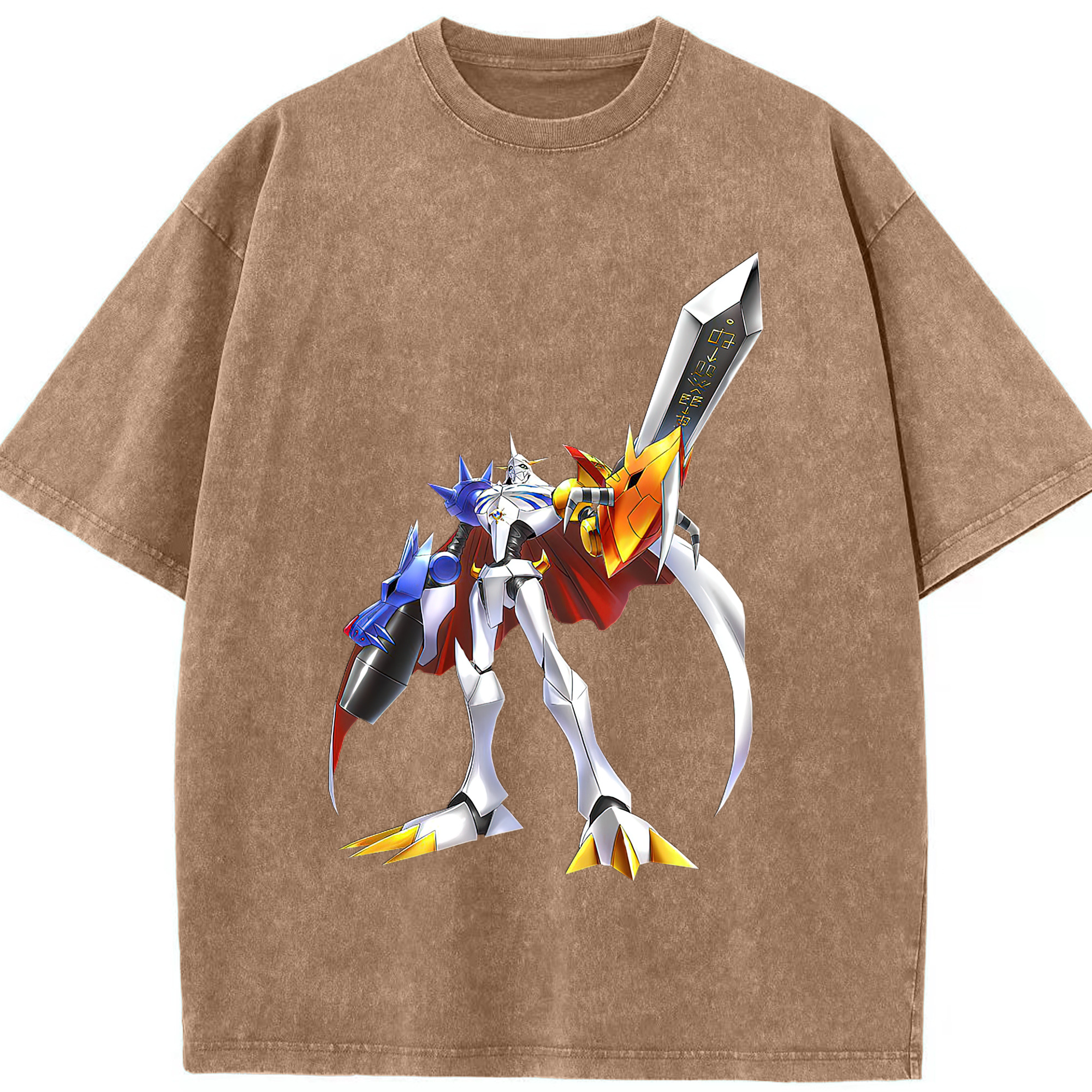 （画像用） Digimon デジタルモンスター/デジモン 綿100% ヴィンテージ風 半袖Tシャツ（フロントプリント）