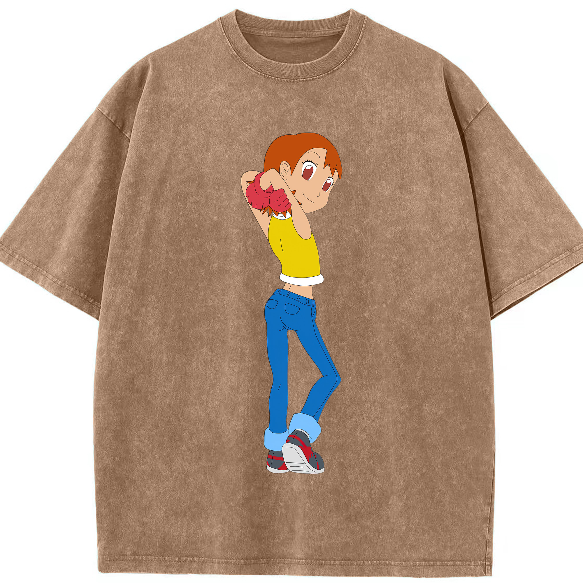 （画像用） Digimon デジタルモンスター/デジモン 綿100% ヴィンテージ風 半袖Tシャツ（フロントプリント）
