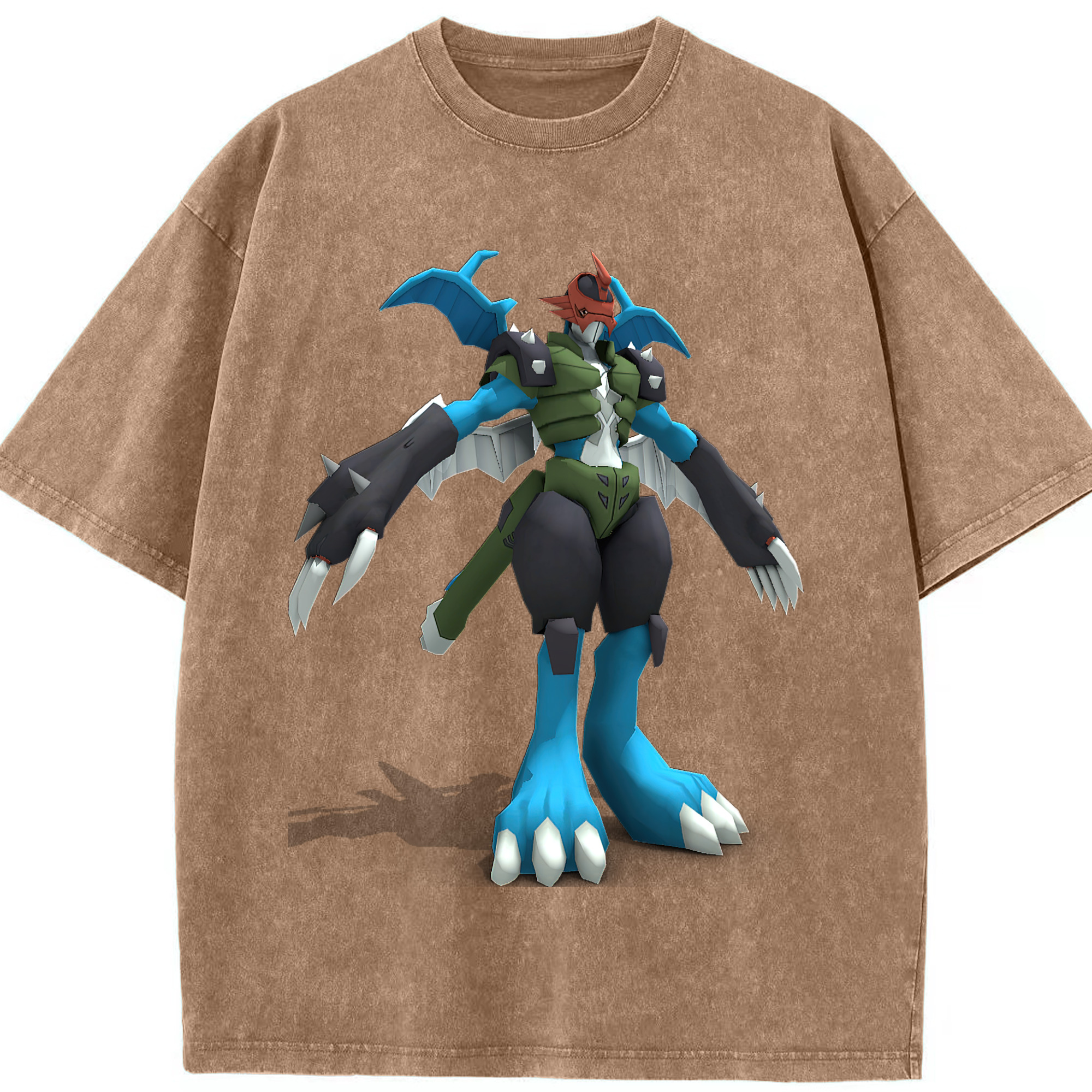 （画像用） Digimon デジタルモンスター/デジモン 綿100% ヴィンテージ風 半袖Tシャツ（フロントプリント）