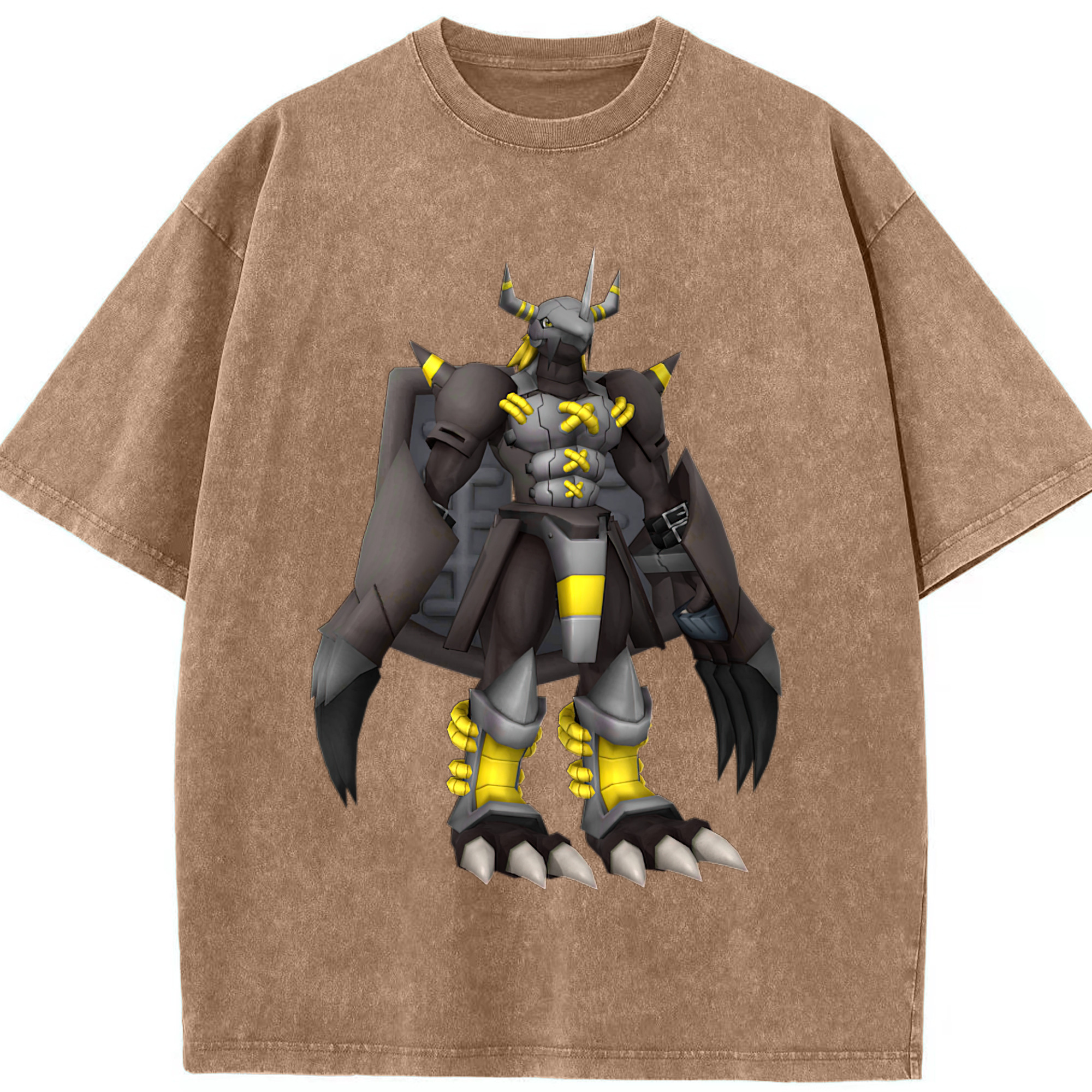（画像用） Digimon デジタルモンスター/デジモン 綿100% ヴィンテージ風 半袖Tシャツ（フロントプリント）