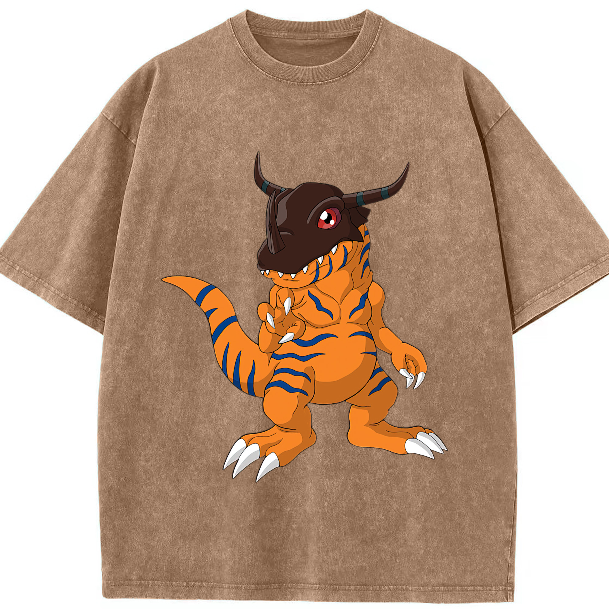 （画像用） Digimon デジタルモンスター/デジモン 綿100% ヴィンテージ風 半袖Tシャツ（フロントプリント）