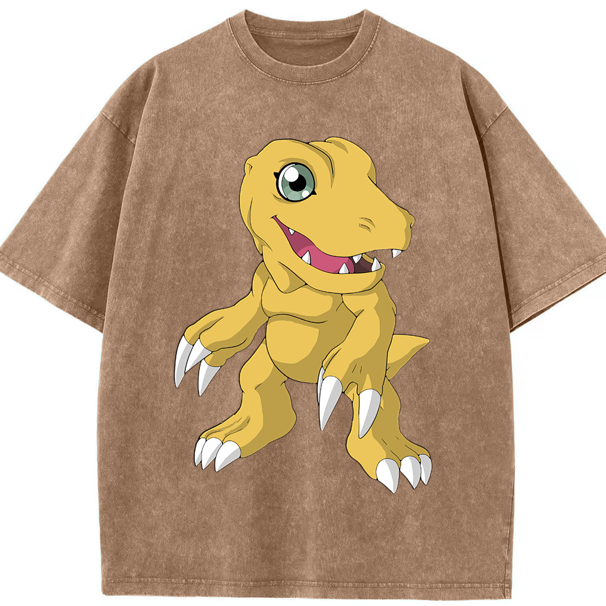 （画像用） Digimon デジタルモンスター/デジモン 綿100% ヴィンテージ風 半袖Tシャツ（フロントプリント）