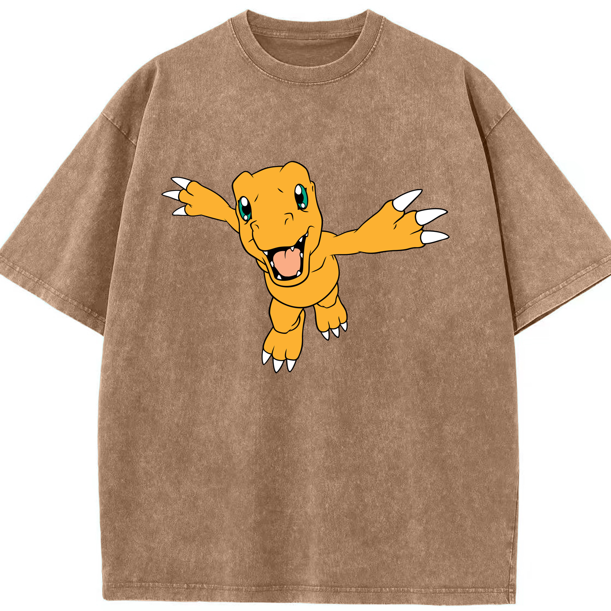 （画像用） Digimon デジタルモンスター/デジモン 綿100% ヴィンテージ風 半袖Tシャツ（フロントプリント）