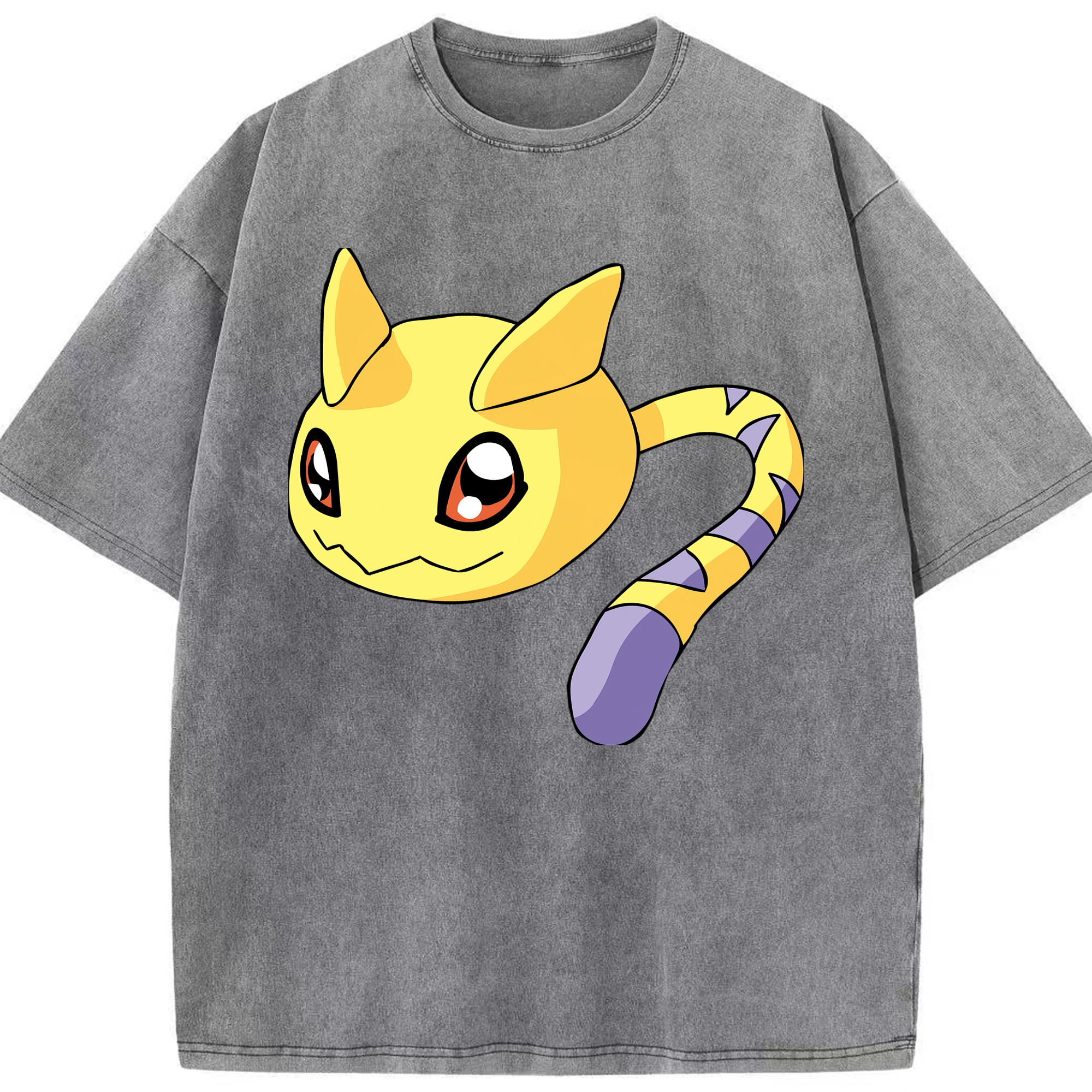 （画像用） Digimon デジタルモンスター/デジモン 綿100% ヴィンテージ風 半袖Tシャツ（フロントプリント）