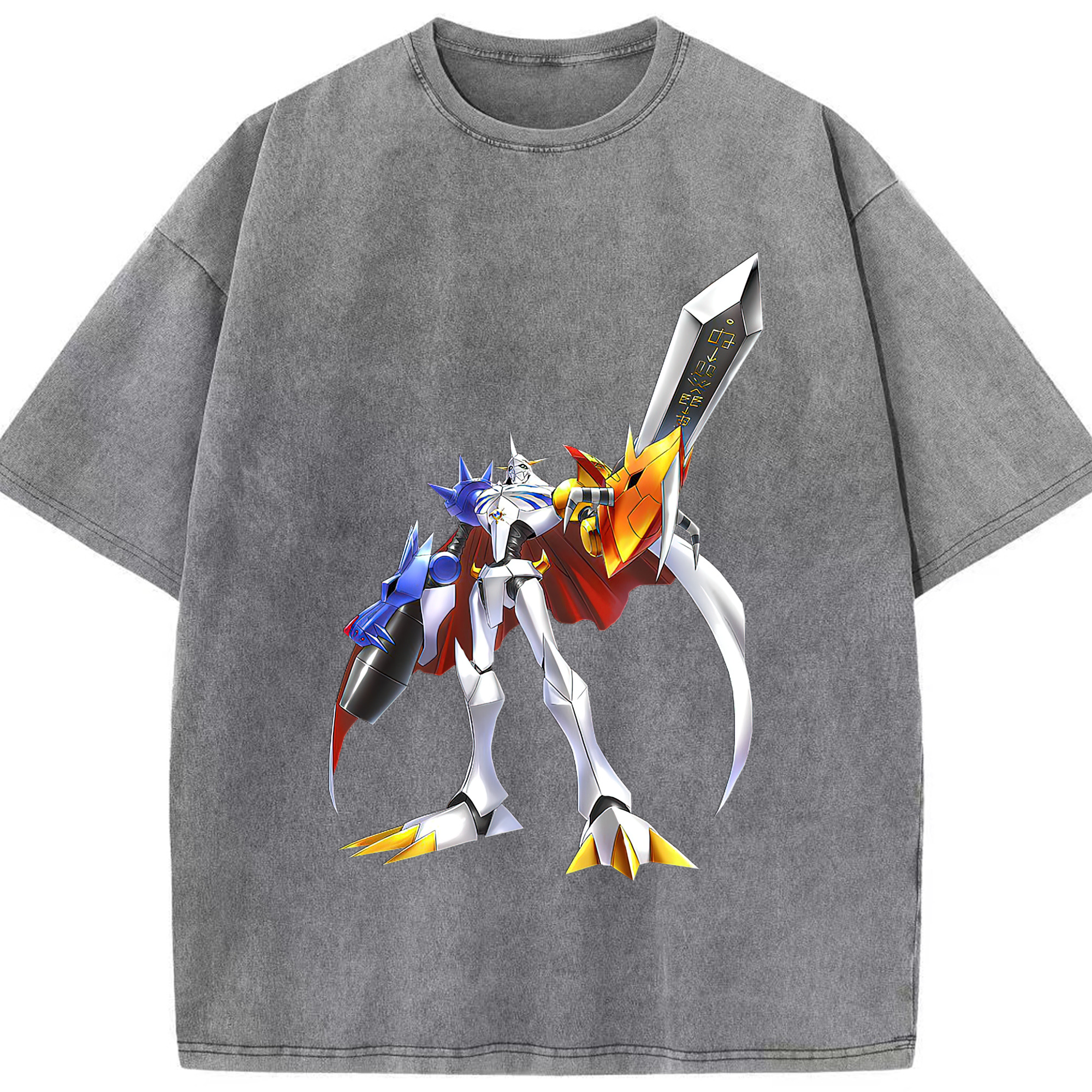 （画像用） Digimon デジタルモンスター/デジモン 綿100% ヴィンテージ風 半袖Tシャツ（フロントプリント）